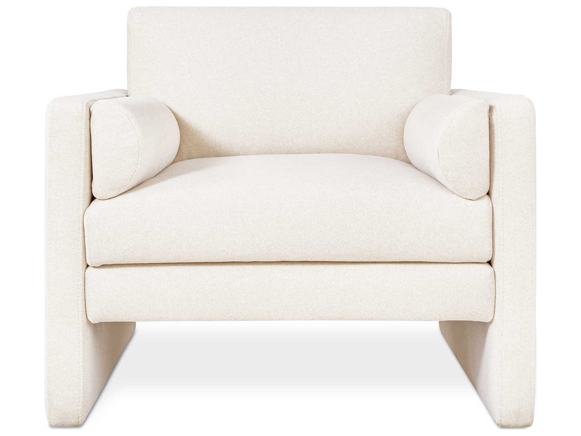 Gus* Modern Laurel White Fabric Accent Chair
