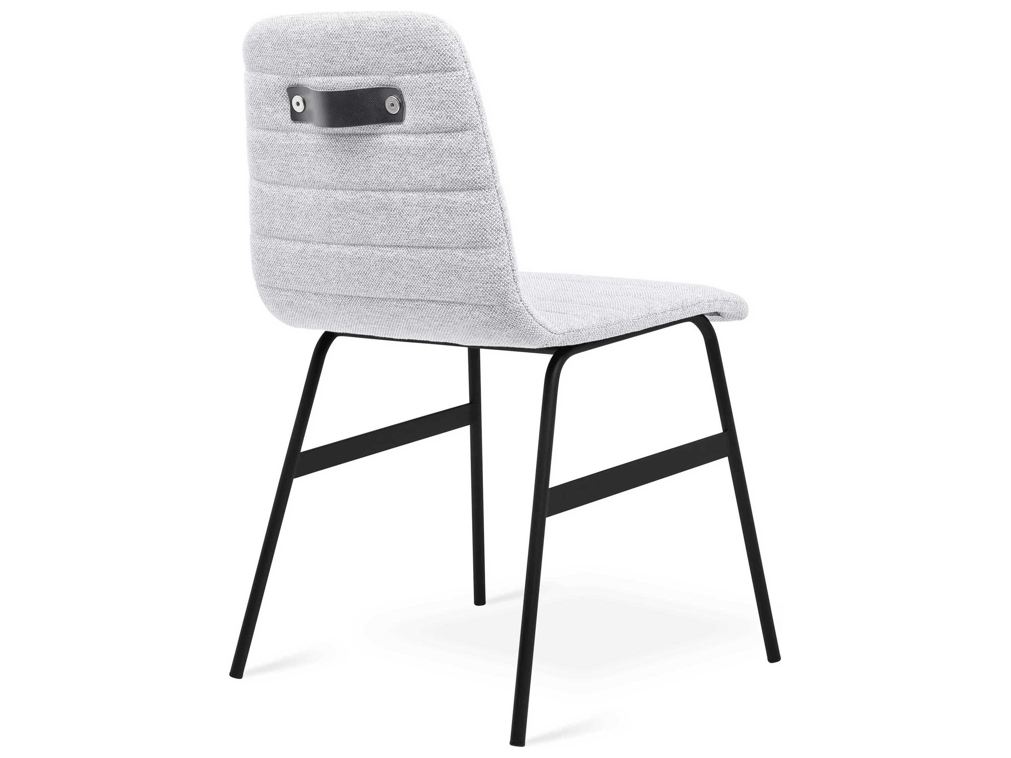 Gus* Modern Lecture Fabric White Upholstered Side Dining Chair