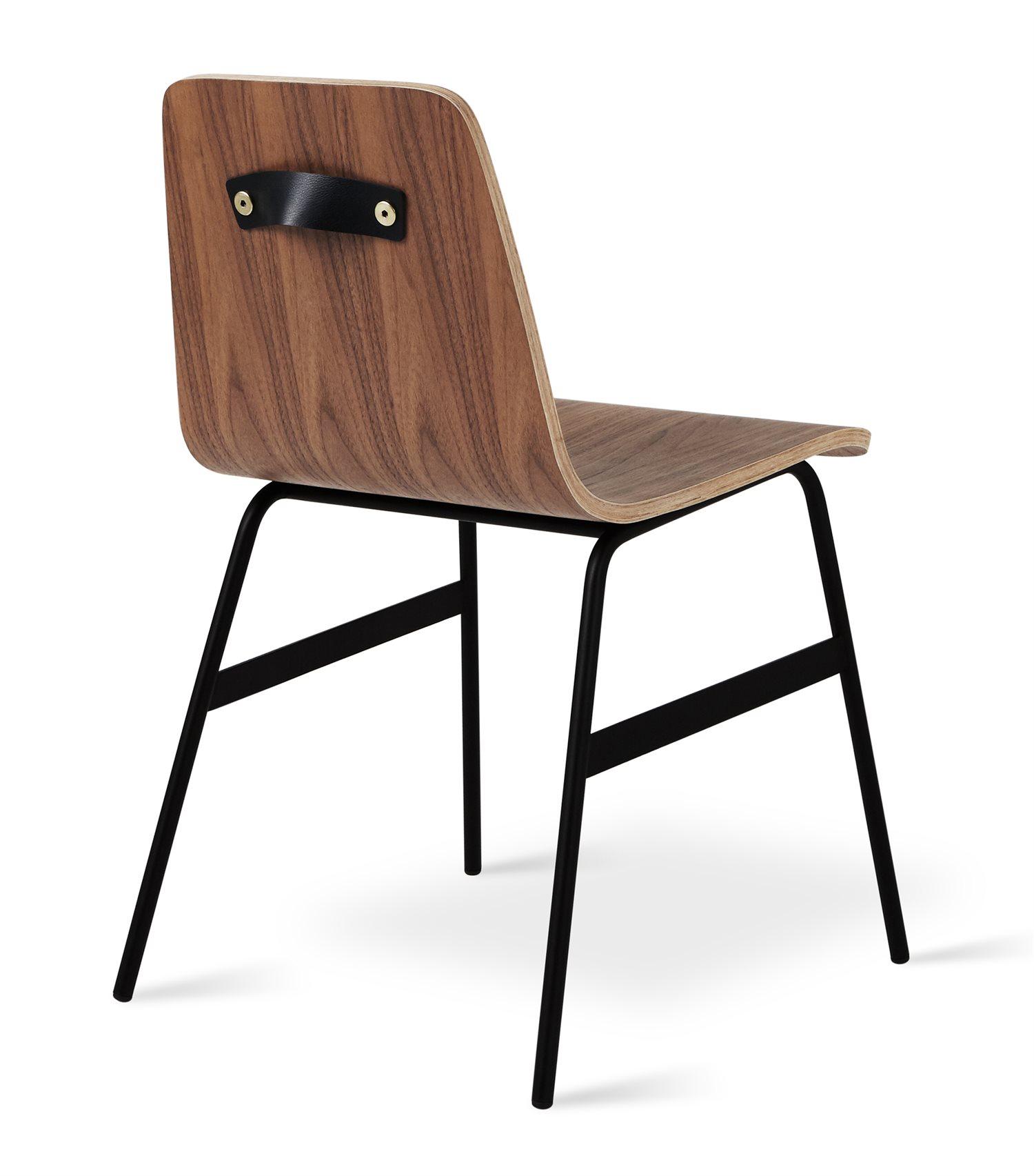 Gus* Modern Lecture Ply Wood Brown Side Dining Chair
