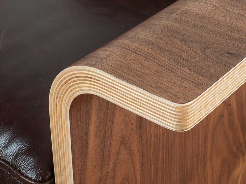 Gus* Modern Lodge Brown Leather Accent Chair