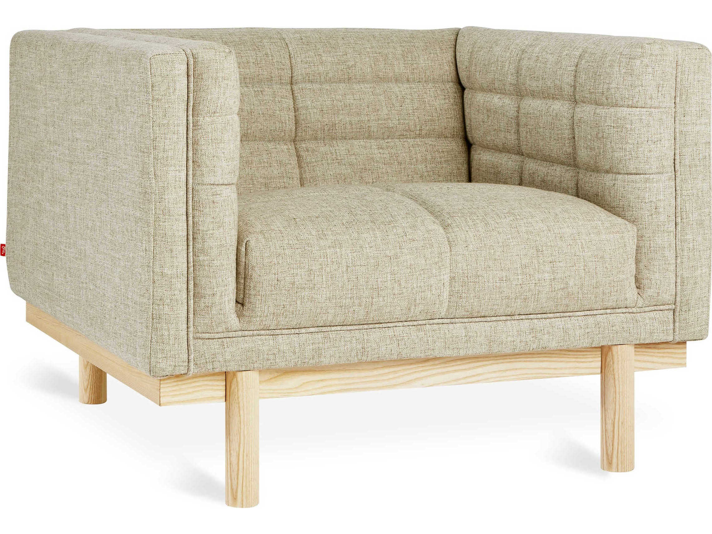 Gus* Modern Mulholland Beige Fabric Tufted Accent Chair