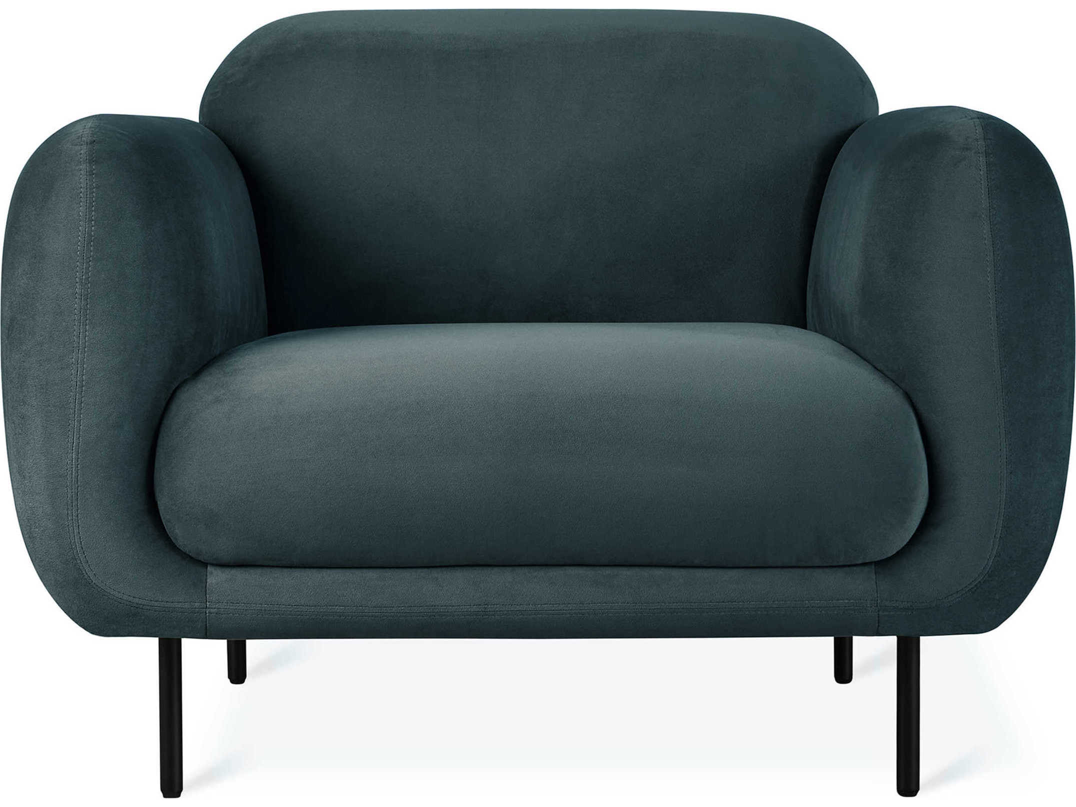 Gus* Modern Nord Blue Fabric Accent Chair