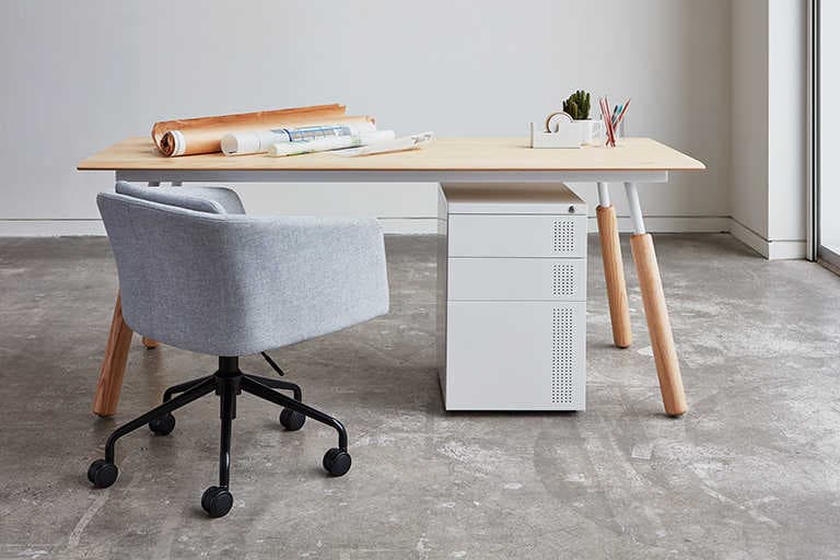 Gus* Modern Radius Upholstered Adjustable Swivel Executive Desk Chair