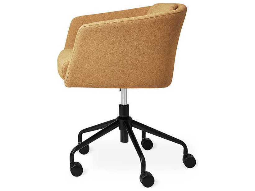 Gus* Modern Radius Yellow Upholstered Adjustable Swivel Executive Desk Chair