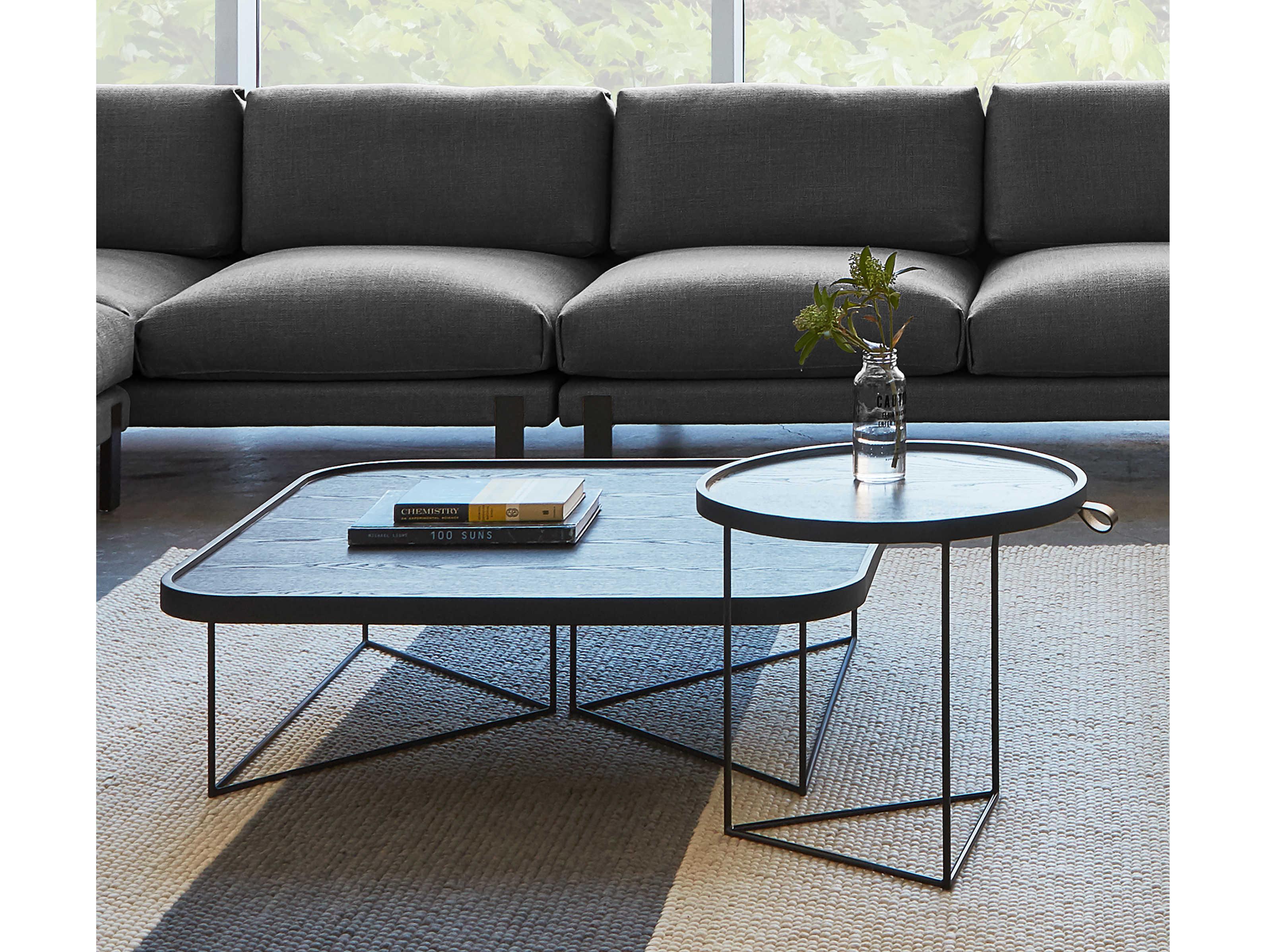 Gus* Modern Porter Square Wood Ash Black Coffee Table