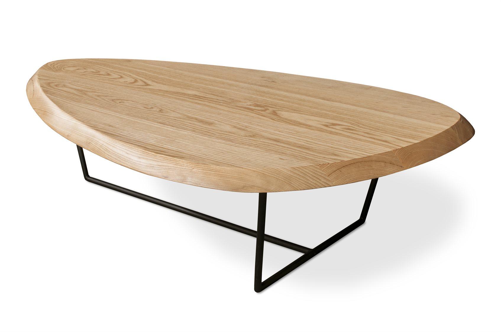 Gus* Modern Hull Wood Ash Natural Coffee Table
