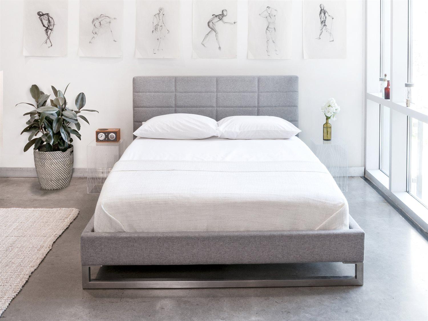 Gus* Modern Timber Square Glass Clear Acrylic End Table