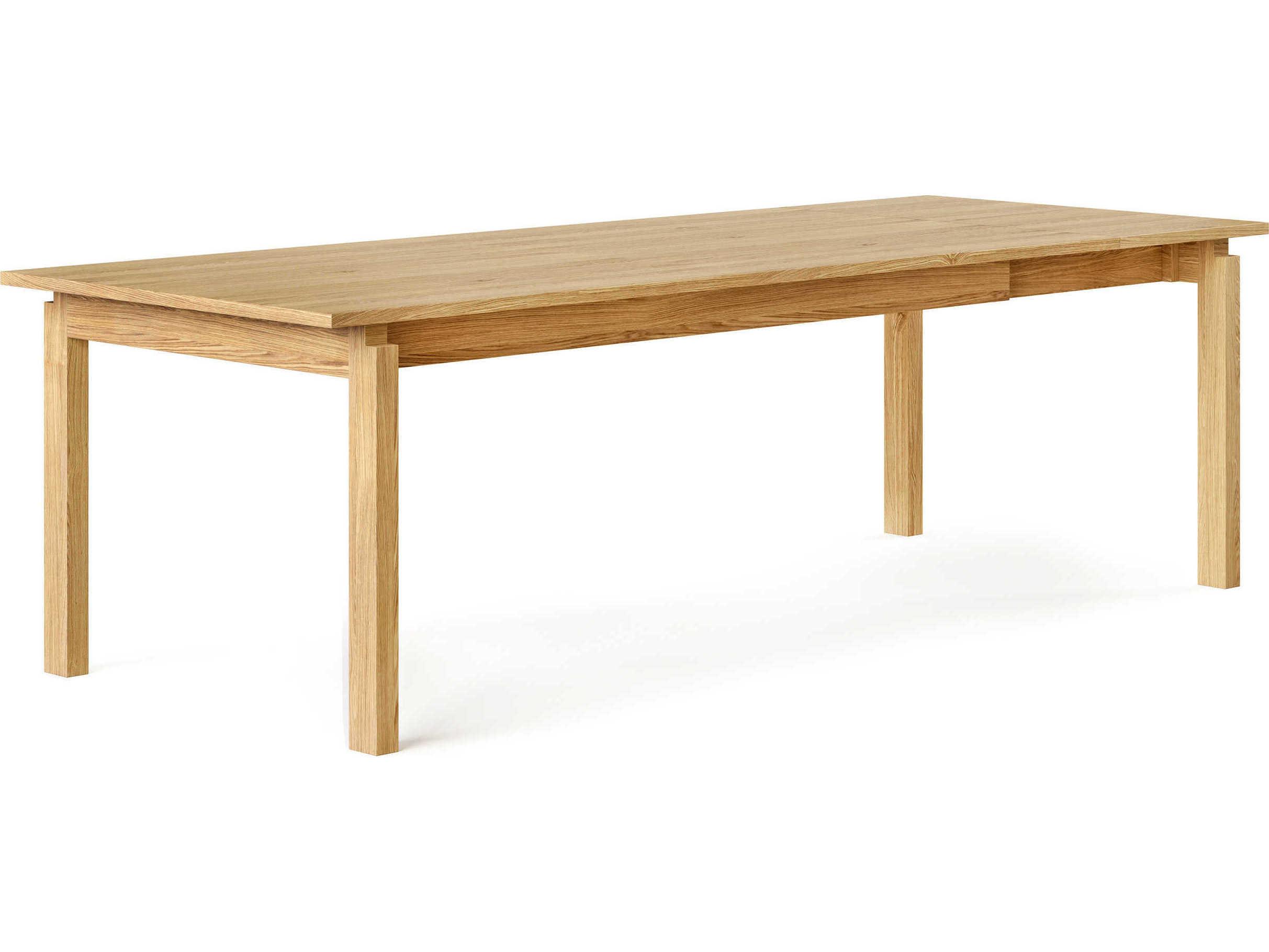 Gus* Modern Annex Extendable Rectangular Wood White Oak Dining Table