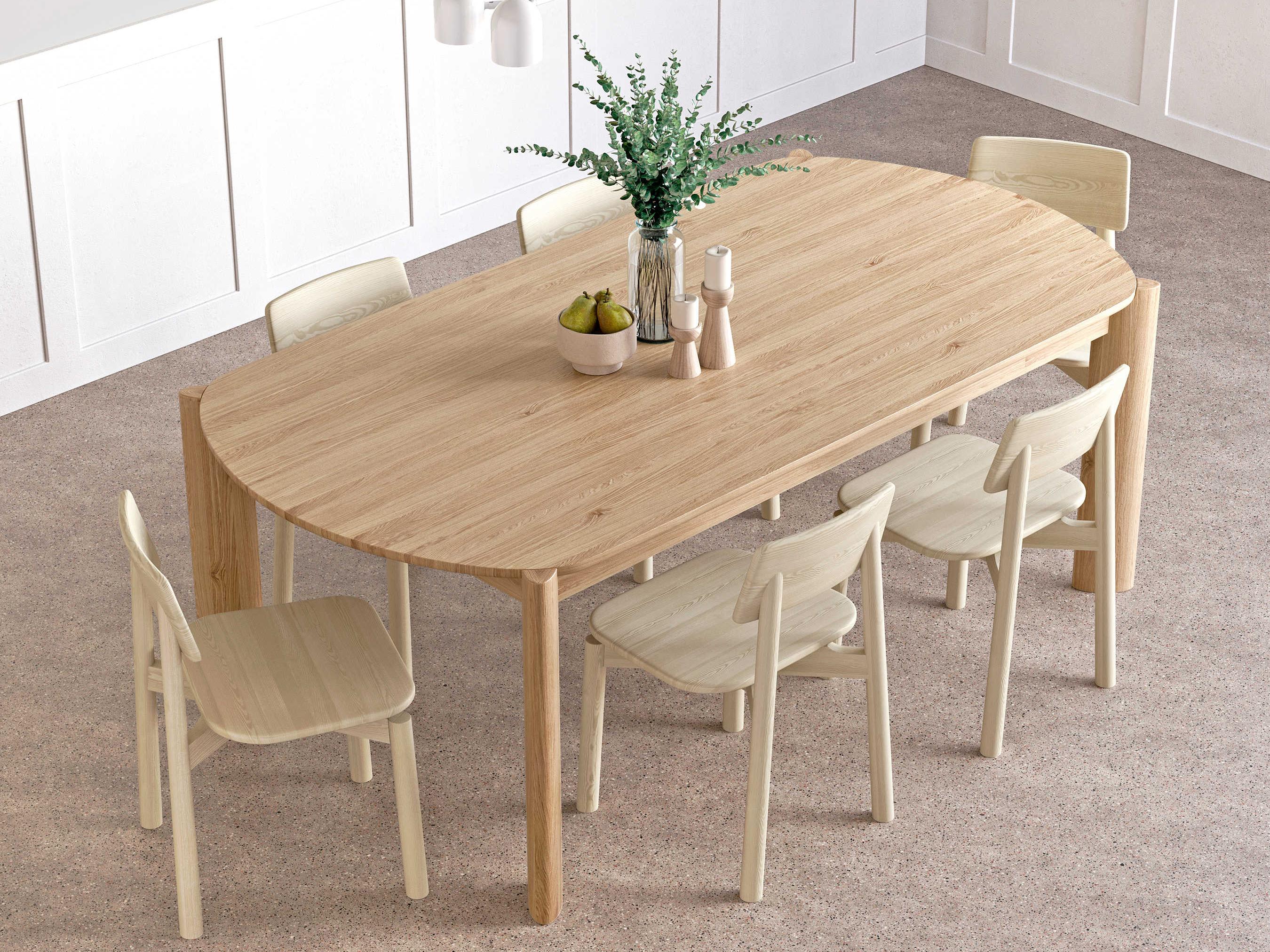 Gus* Modern Bancroft Oval Wood White Oak Dining Table
