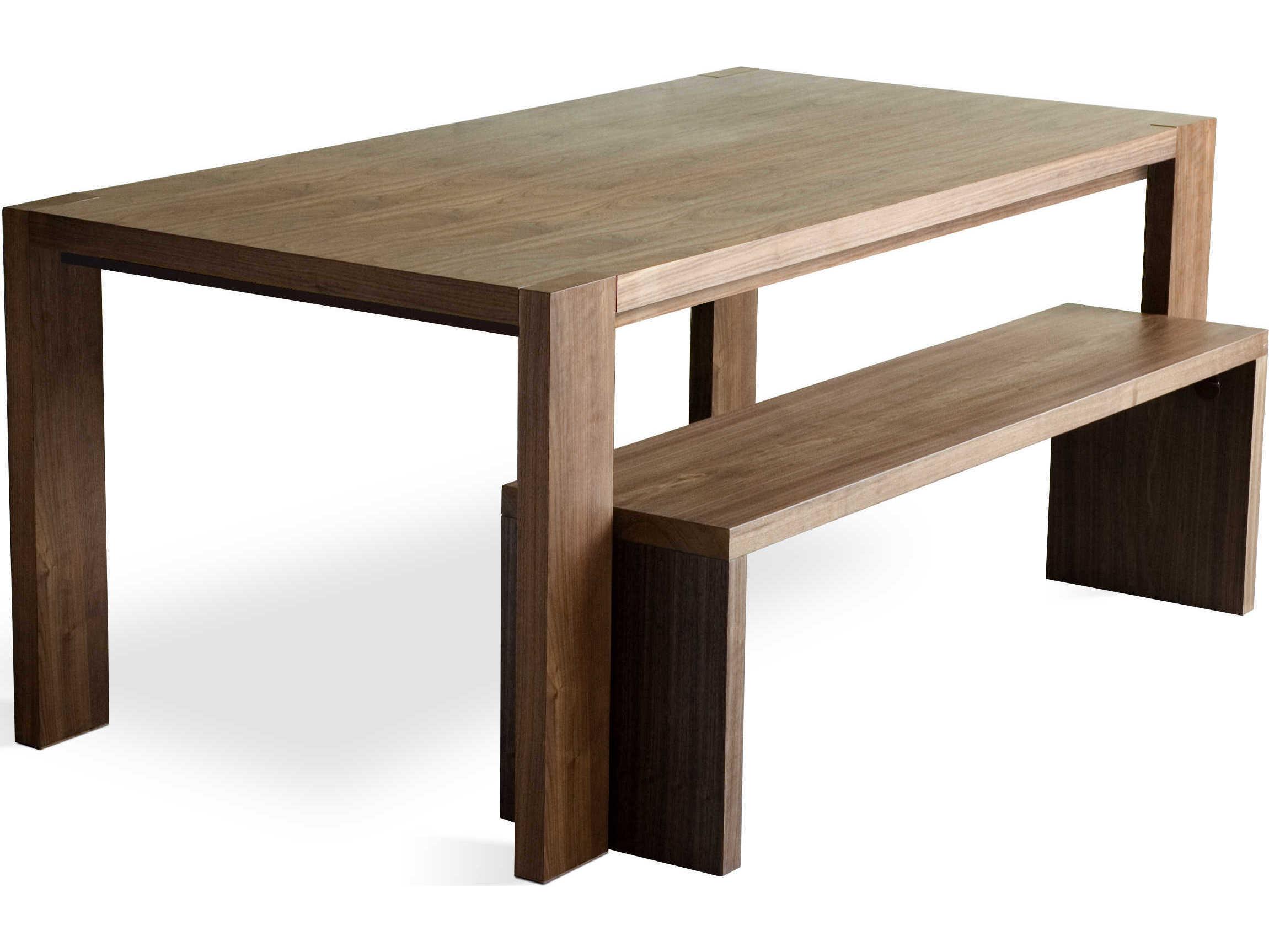 Gus* Modern Plank Rectangular Wood Walnut Dining Table