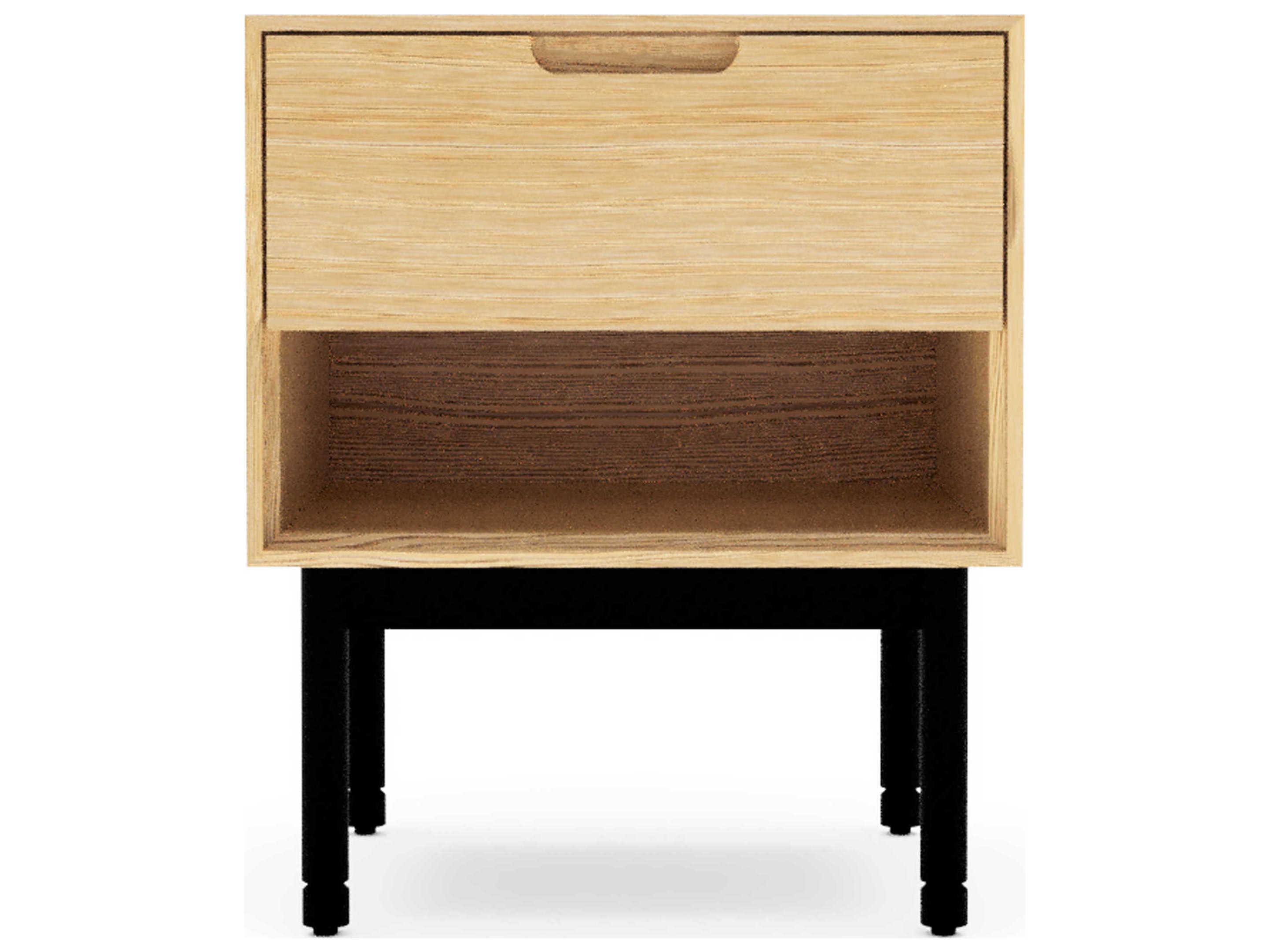 Gus* Modern Munro Rectangular Wood White Oak End Table