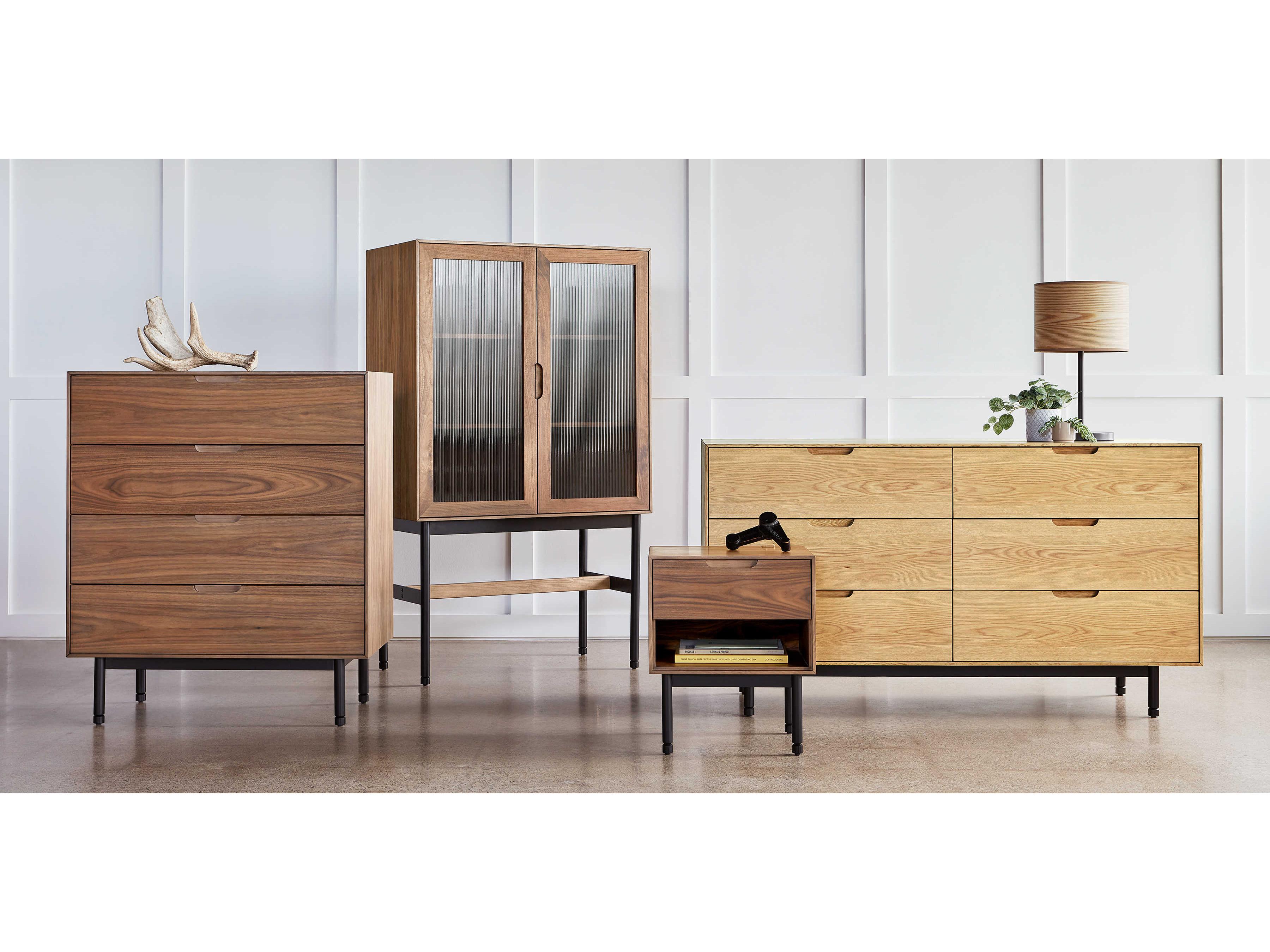 Gus* Modern Munro Rectangular Wood Walnut End Table