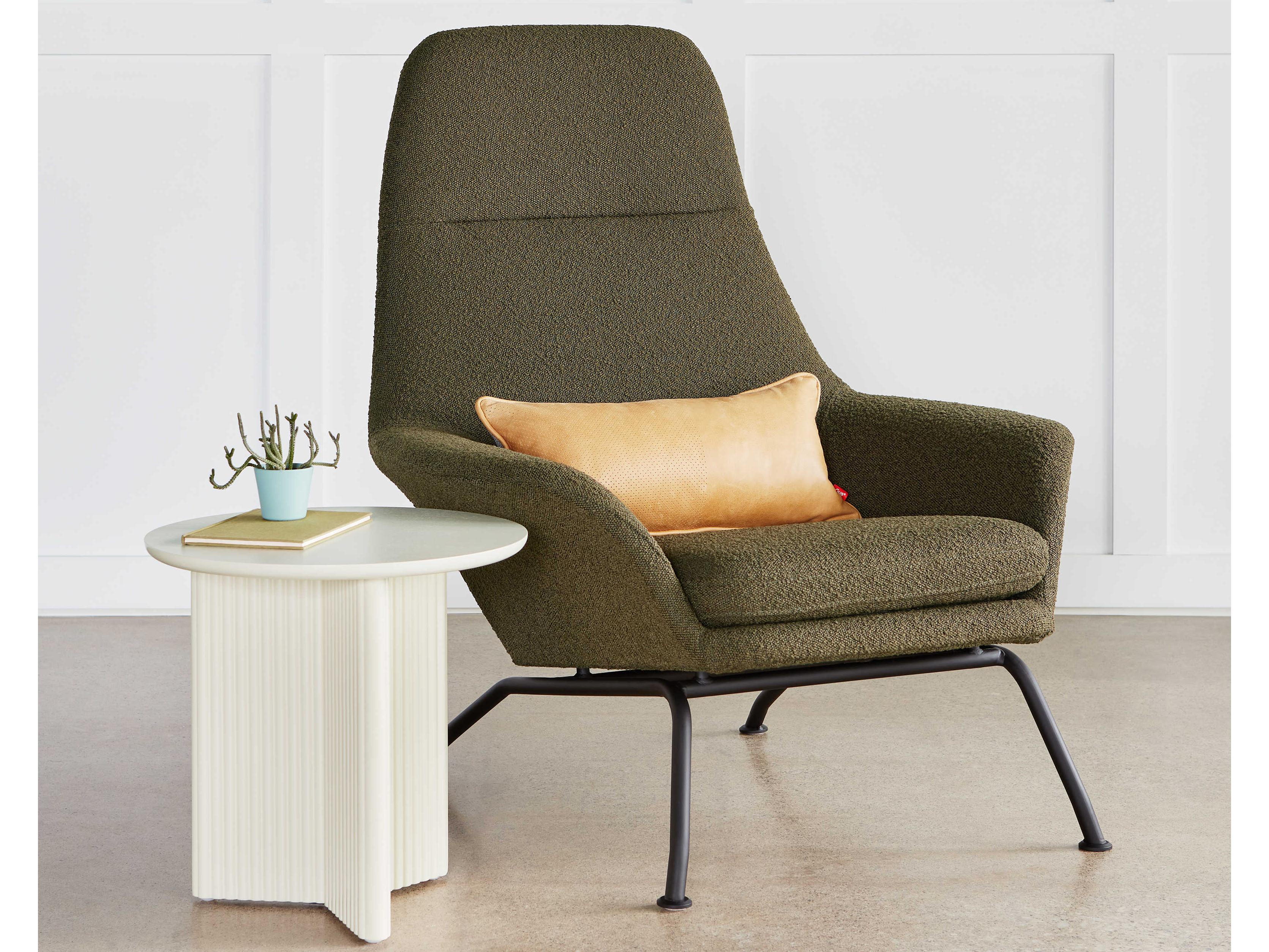 Gus* Modern Odeon Round Wood Pearl End Table