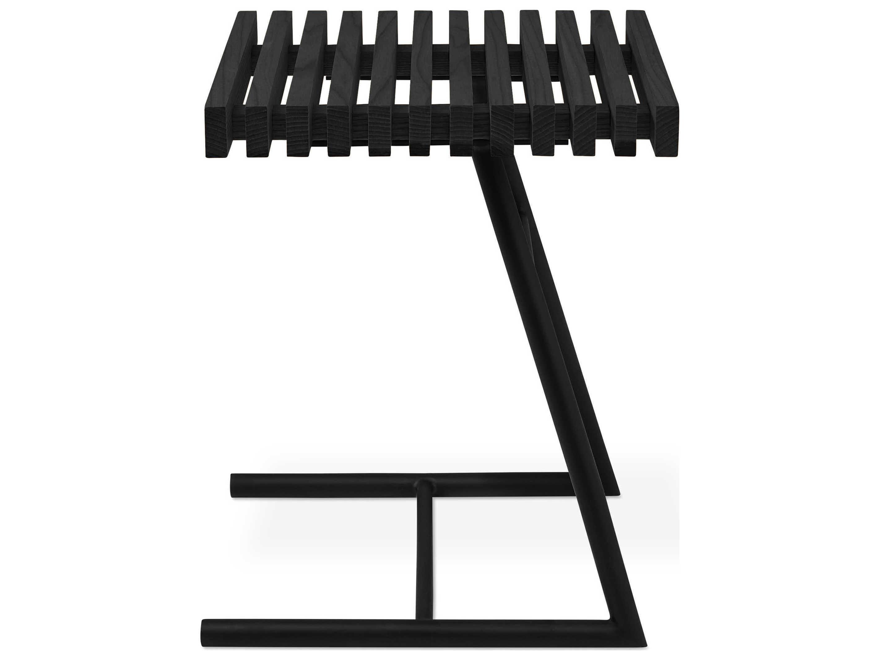 Gus* Modern Transit Square Wood Black Ash End Table