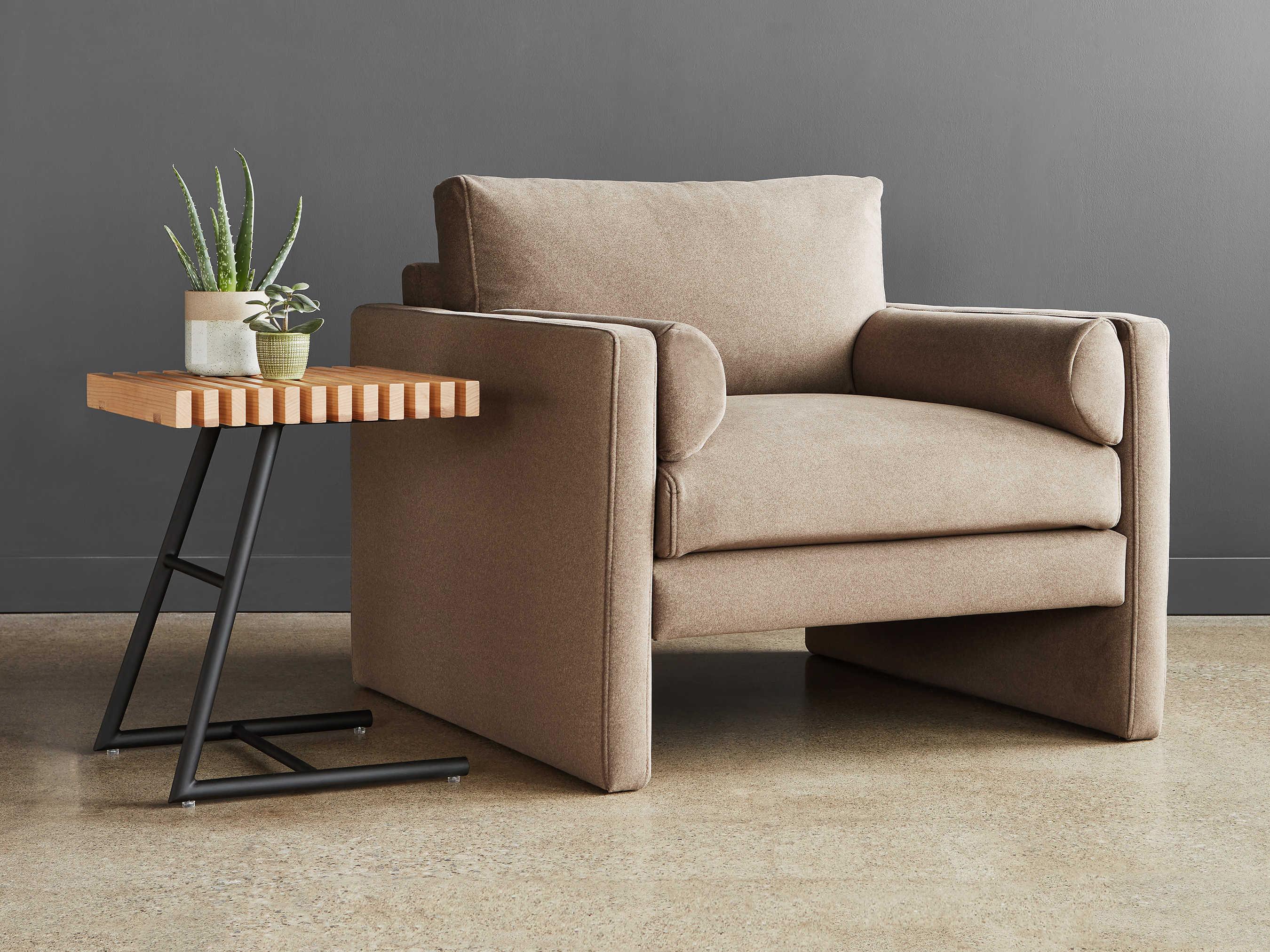 Gus* Modern Transit Square Wood Black Ash Natural End Table