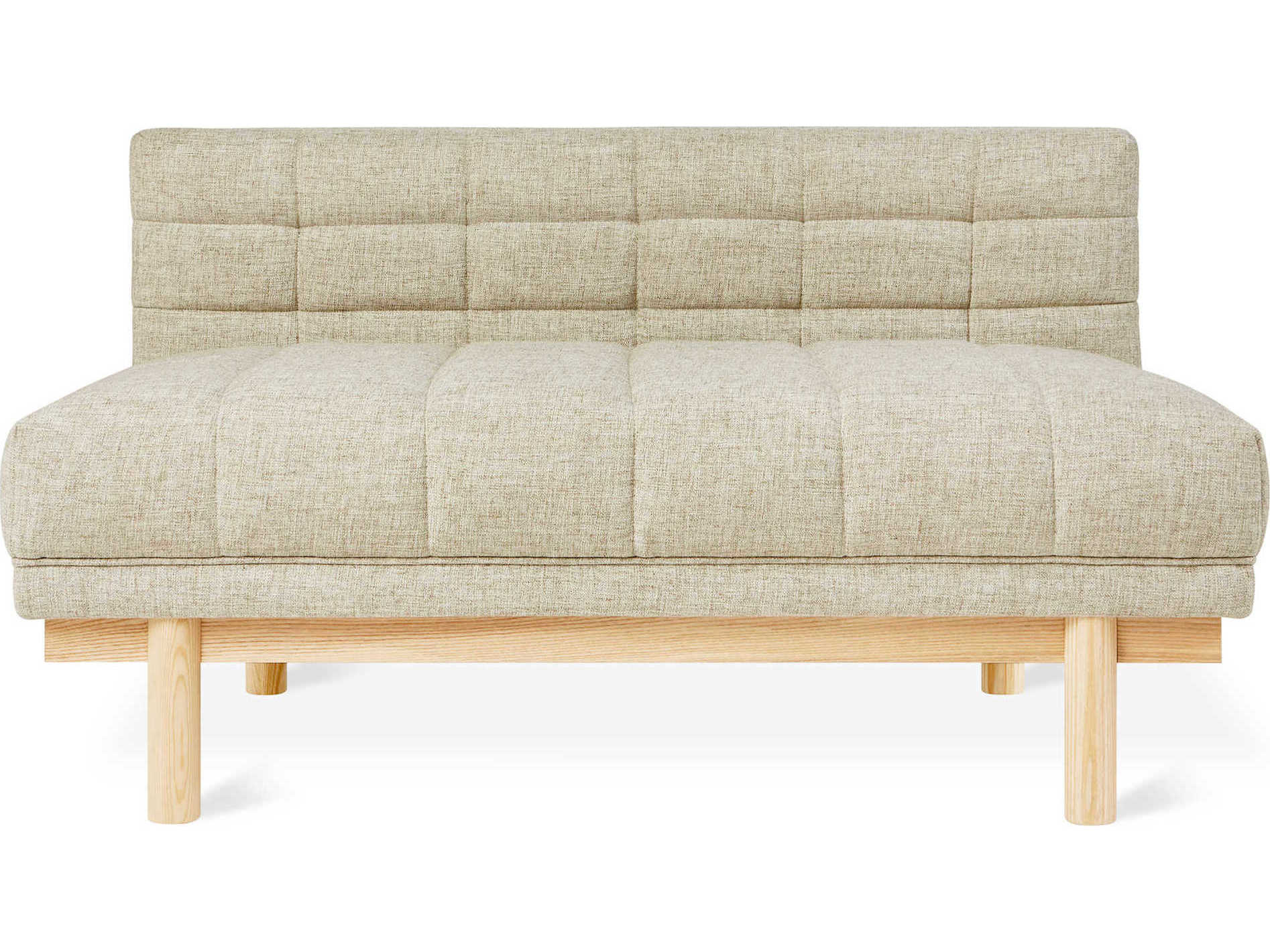 Gus* Modern Mulholland Beige Fabric Tufted Chair and a Half