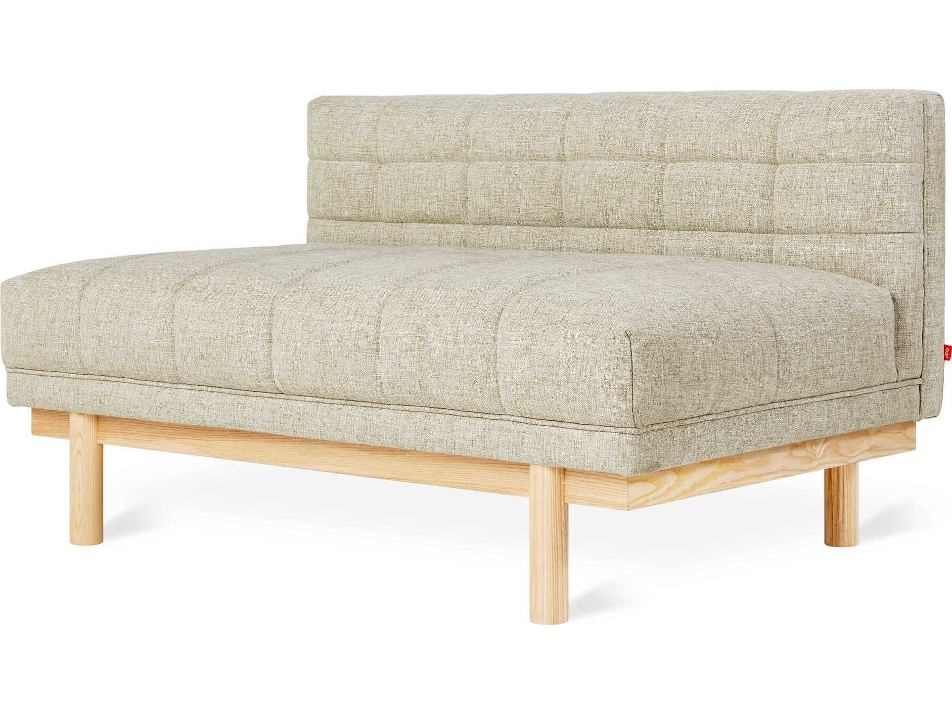 Gus* Modern Mulholland Beige Fabric Tufted Chair and a Half