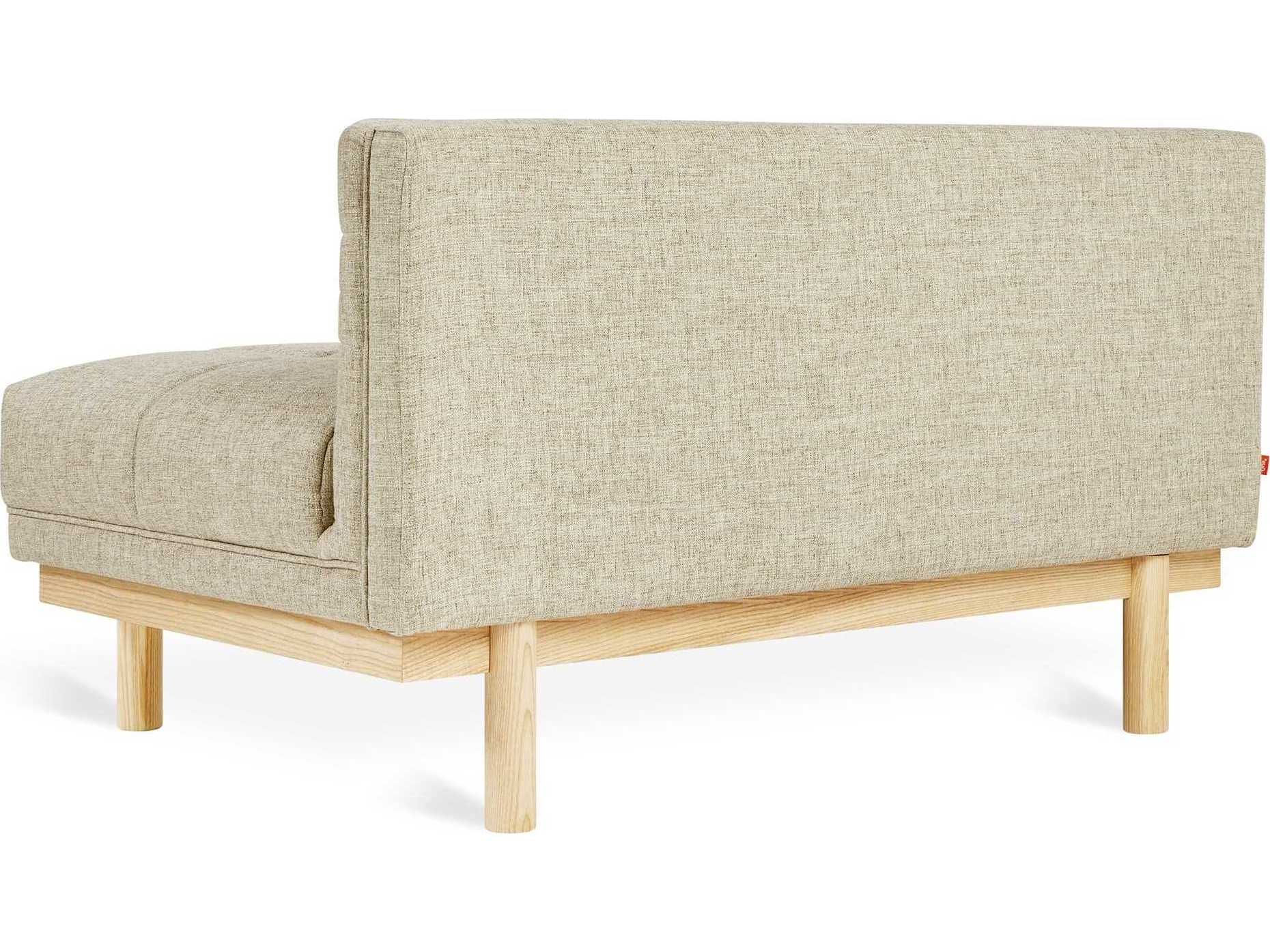Gus* Modern Mulholland Beige Fabric Tufted Chair and a Half