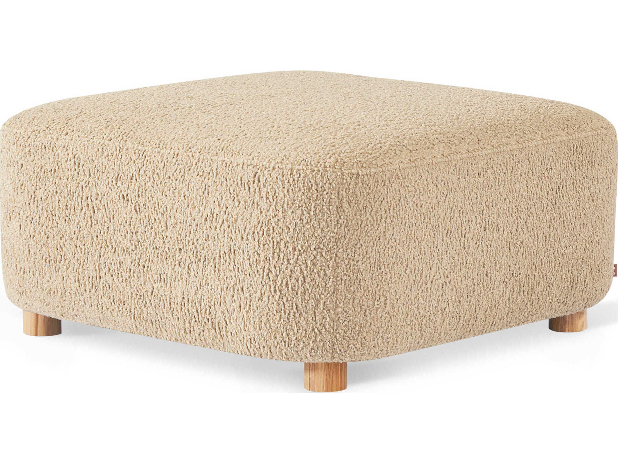 Gus* Modern Circuit Himalaya Dune Ash Natural Brown Upholstered Ottoman