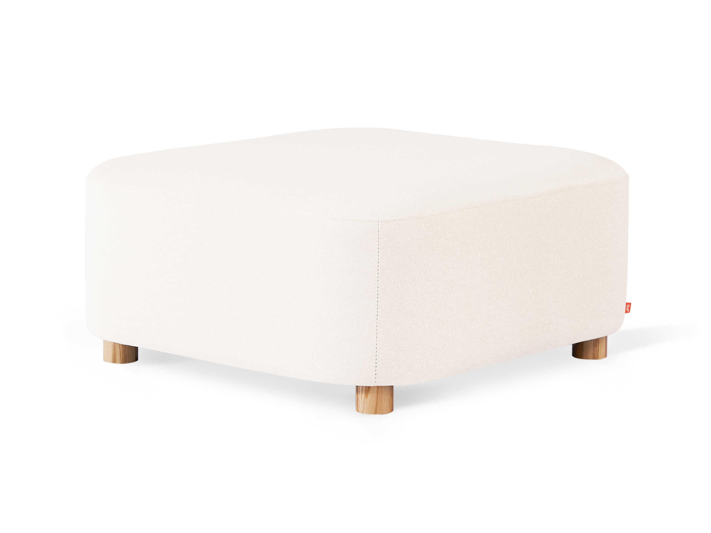 Gus* Modern Circuit Merino Cream Ash Natural Brown Upholstered Ottoman