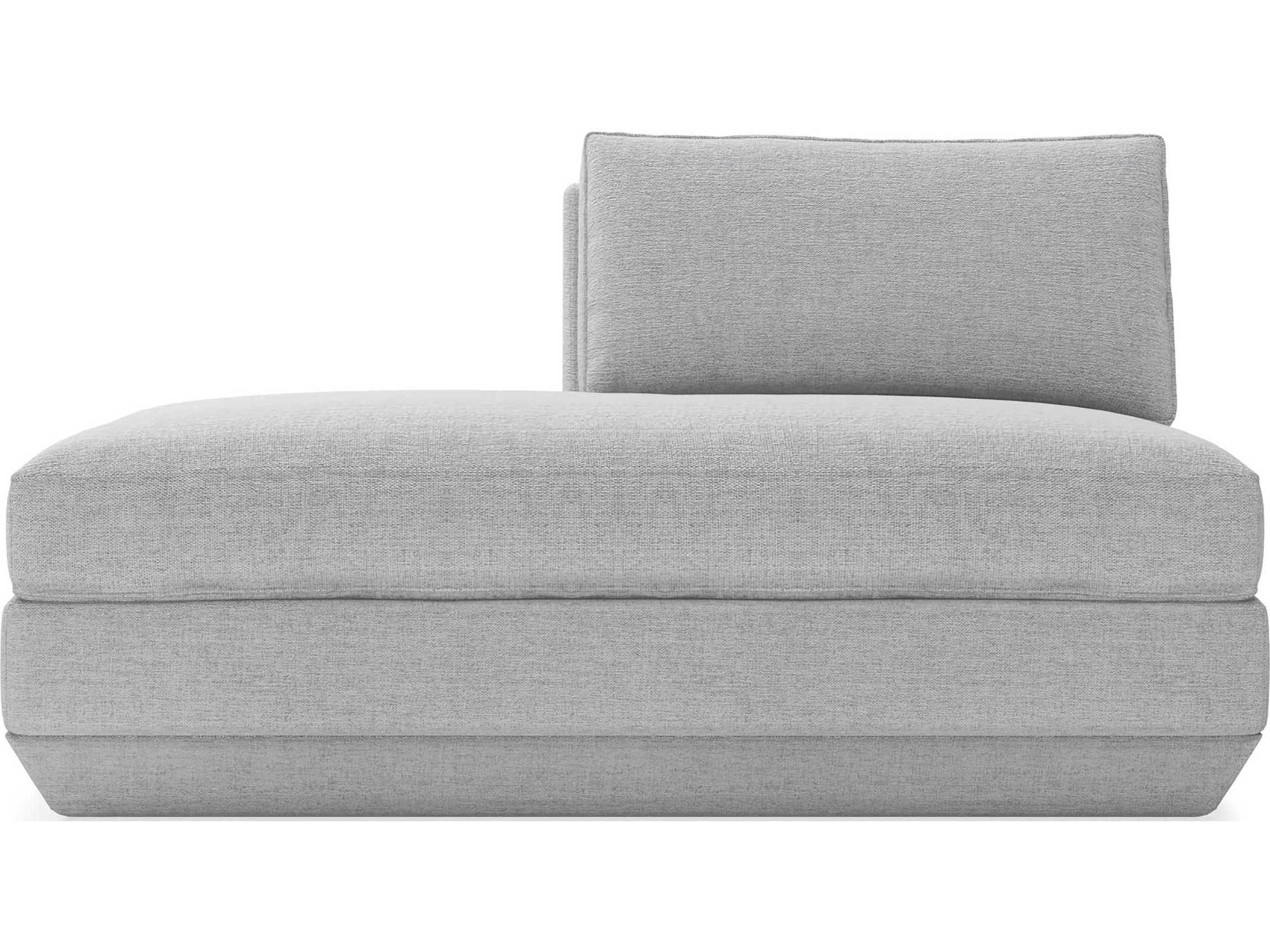 Gus* Modern Podium Bayview Silver Gray Upholstered Chaise