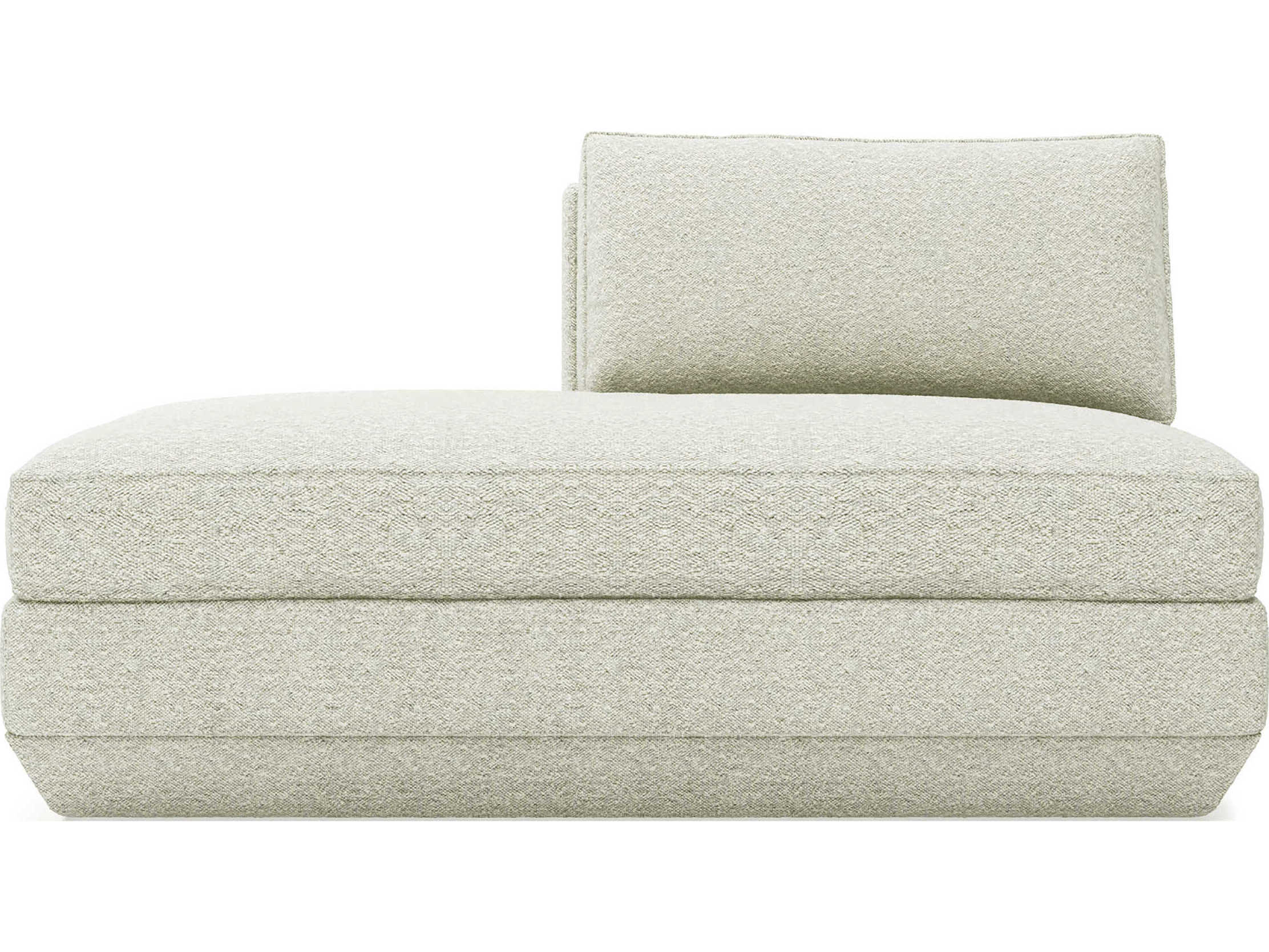 Gus* Modern Podium Copenhagen Fossil White Upholstered Chaise