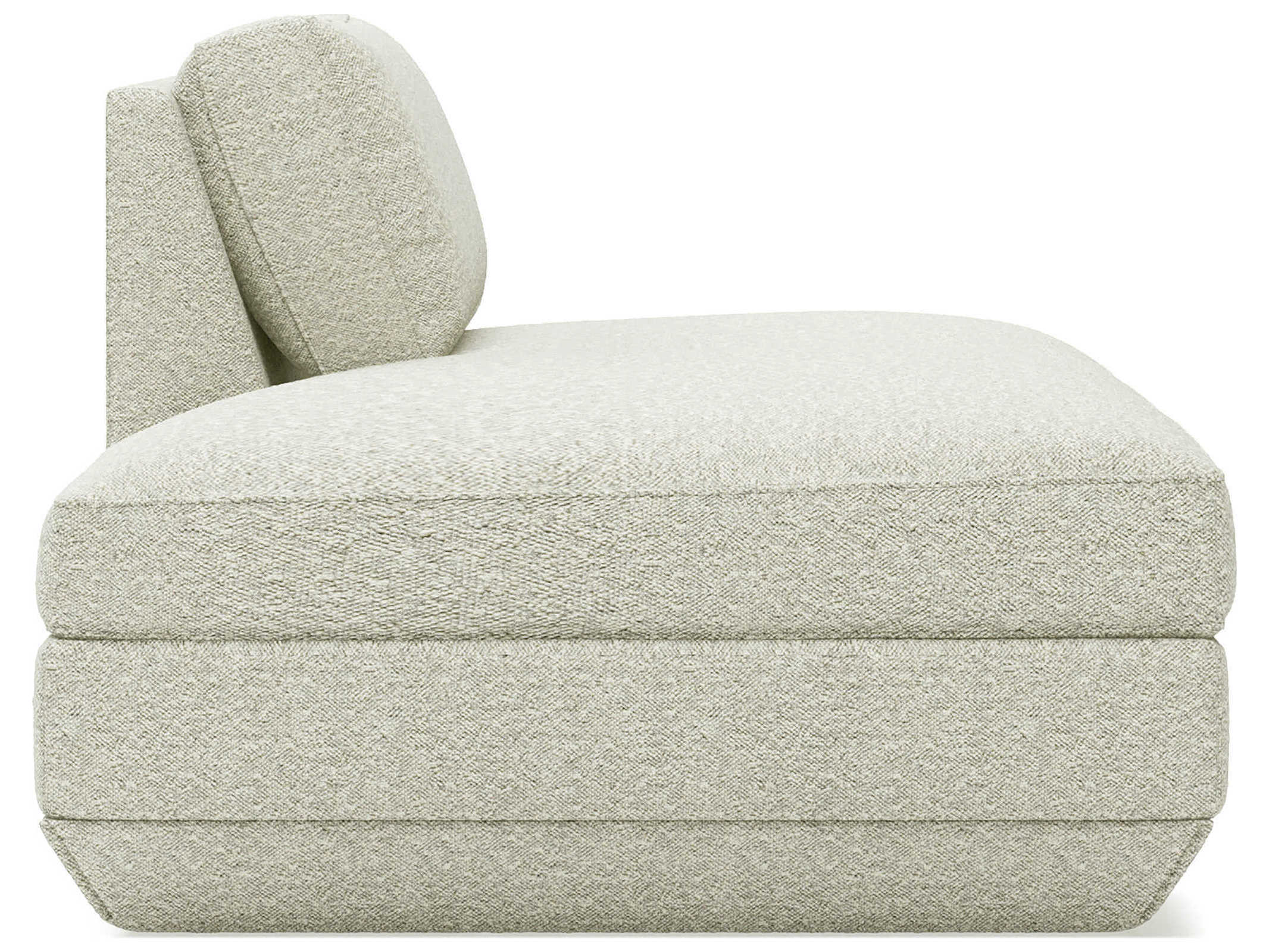 Gus* Modern Podium Copenhagen Fossil White Upholstered Chaise