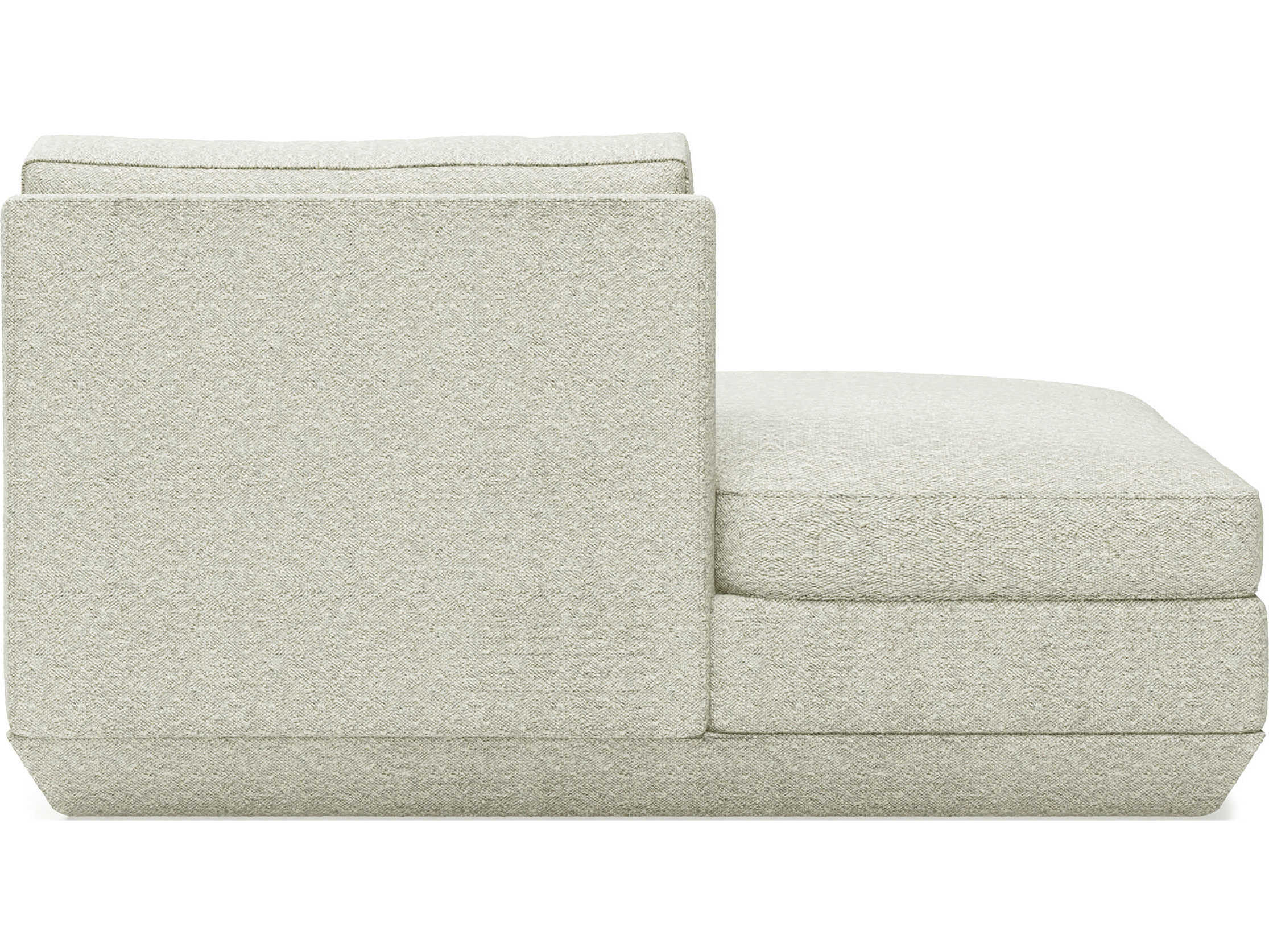 Gus* Modern Podium Copenhagen Fossil White Upholstered Chaise