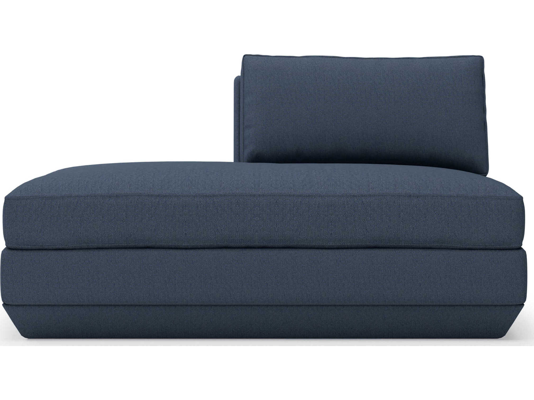 Gus* Modern Podium Hanson Navy Blue Upholstered Chaise