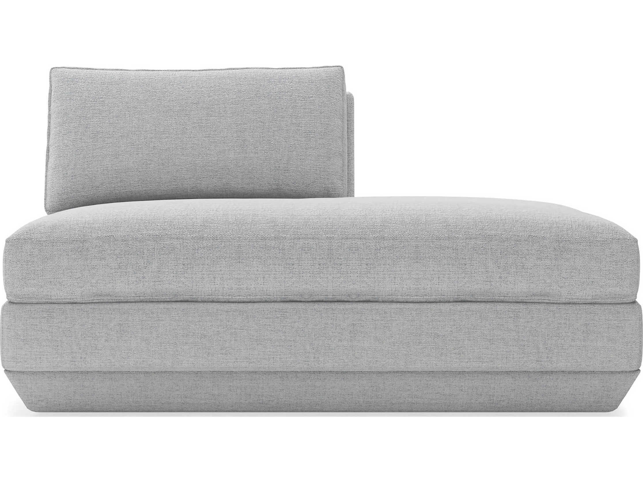 Gus* Modern Podium Bayview Silver Gray Upholstered Chaise