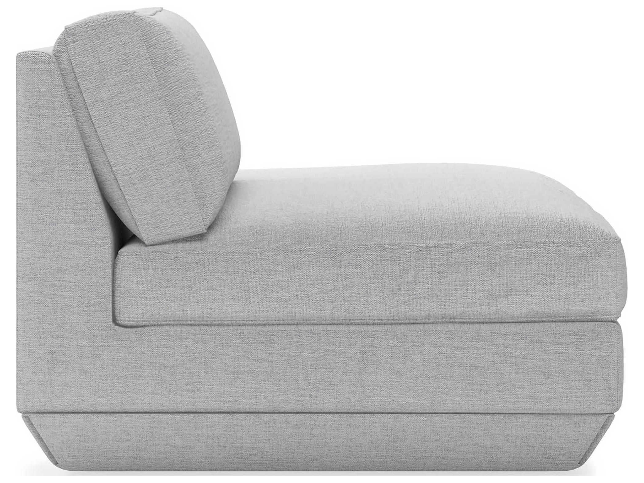 Gus* Modern Podium Bayview Silver Gray Upholstered Chaise
