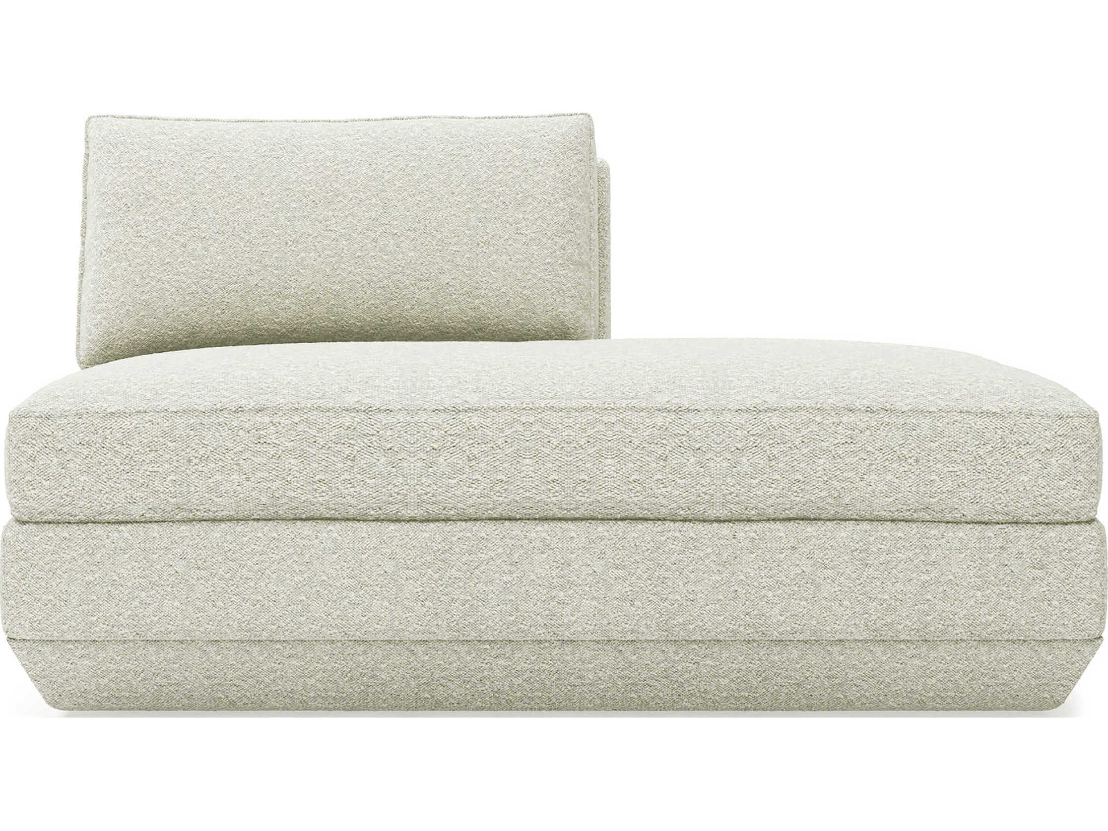 Gus* Modern Podium Copenhagen Fossil White Upholstered Chaise