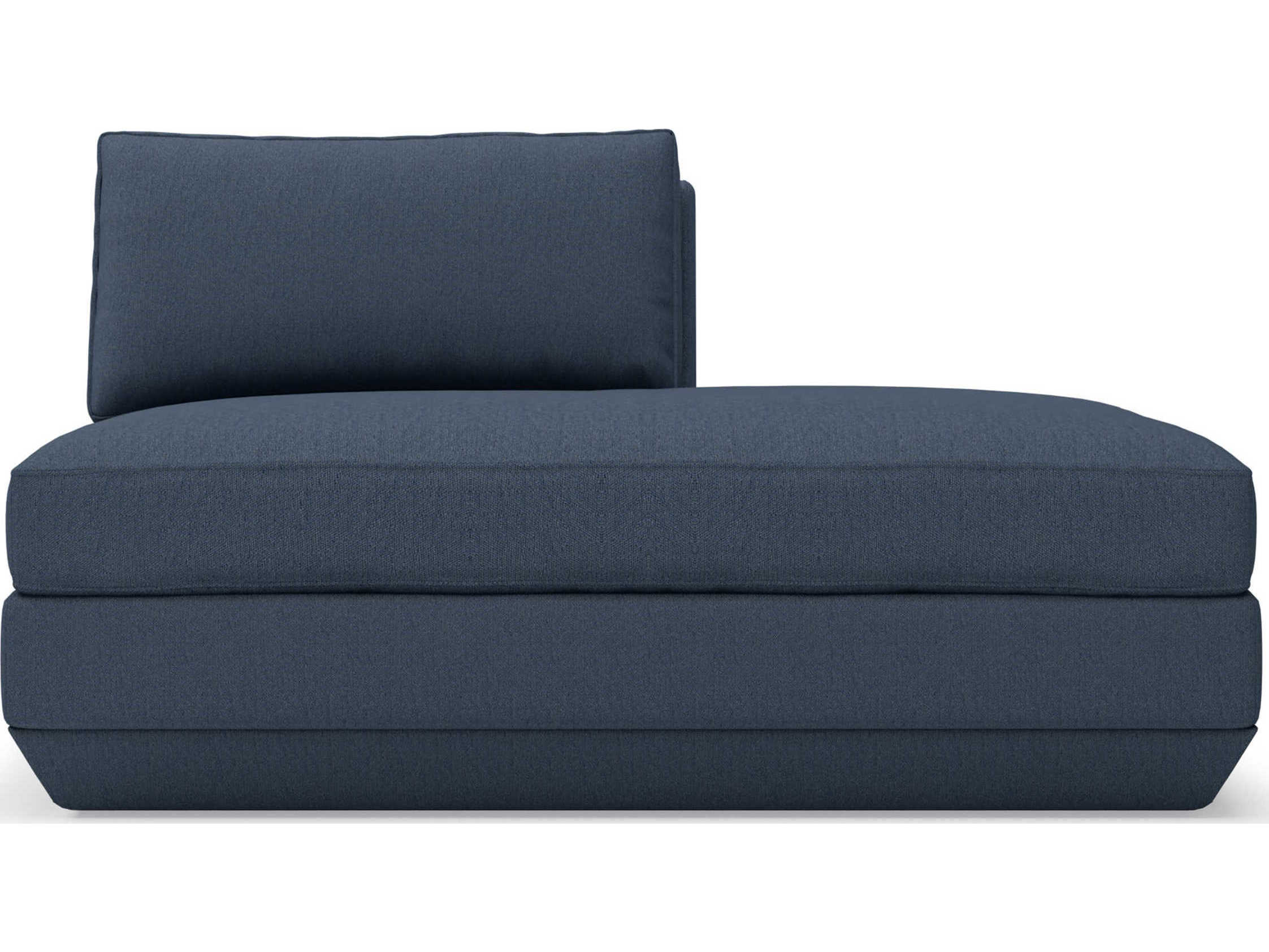 Gus* Modern Podium Hanson Navy Blue Upholstered Chaise