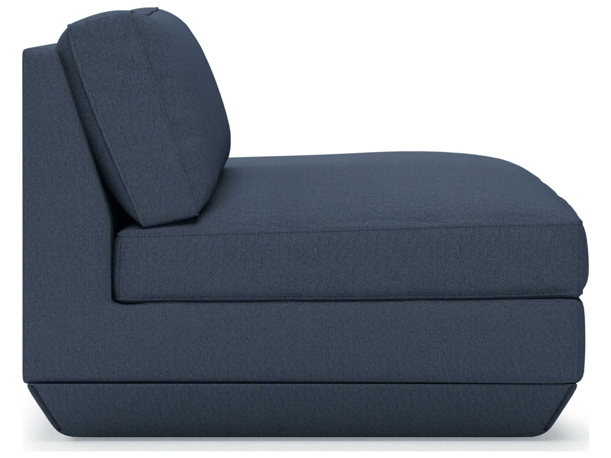 Gus* Modern Podium Hanson Navy Blue Upholstered Chaise
