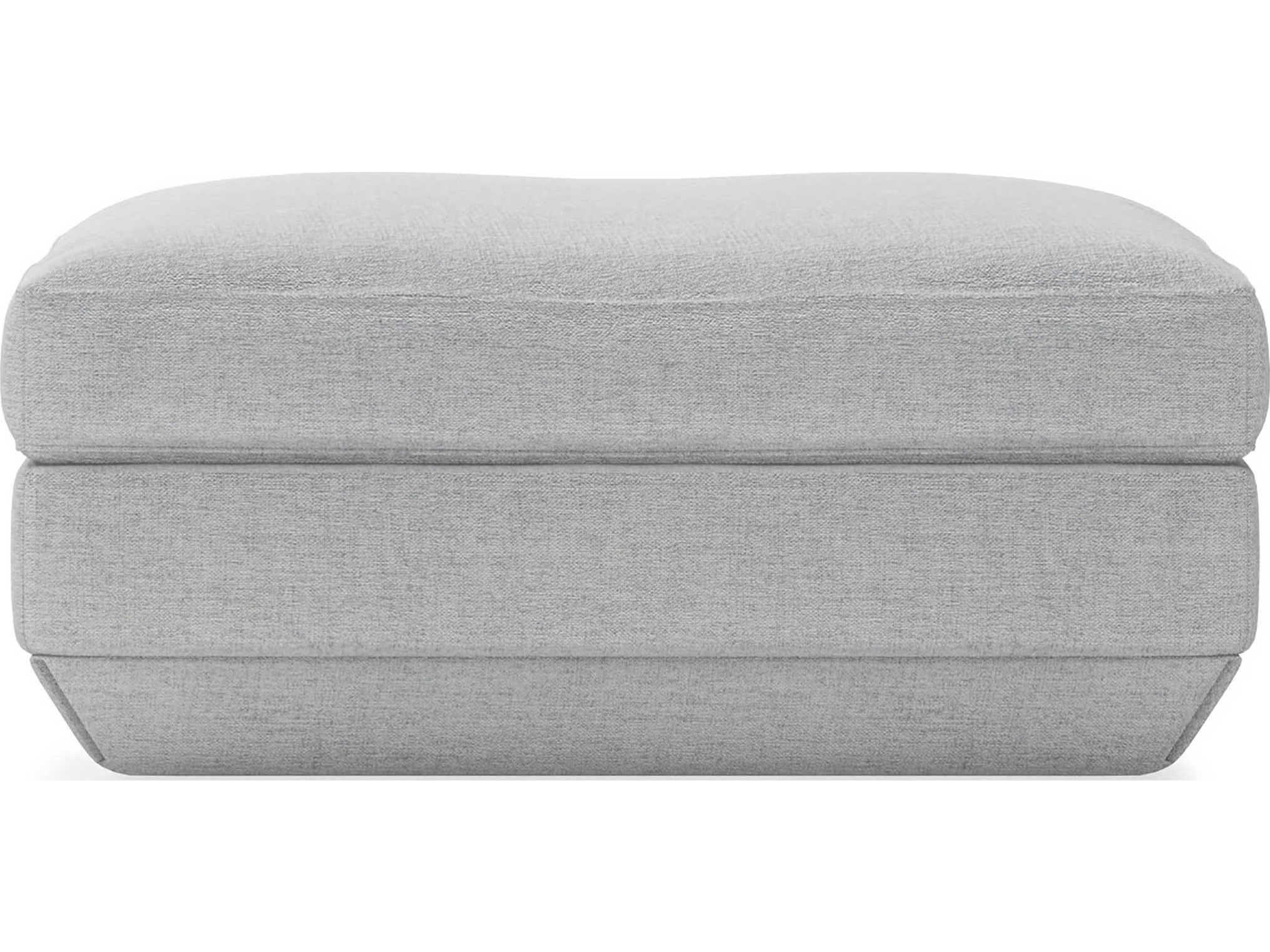 Gus* Modern Podium Bayview Silver Gray Upholstered Ottoman