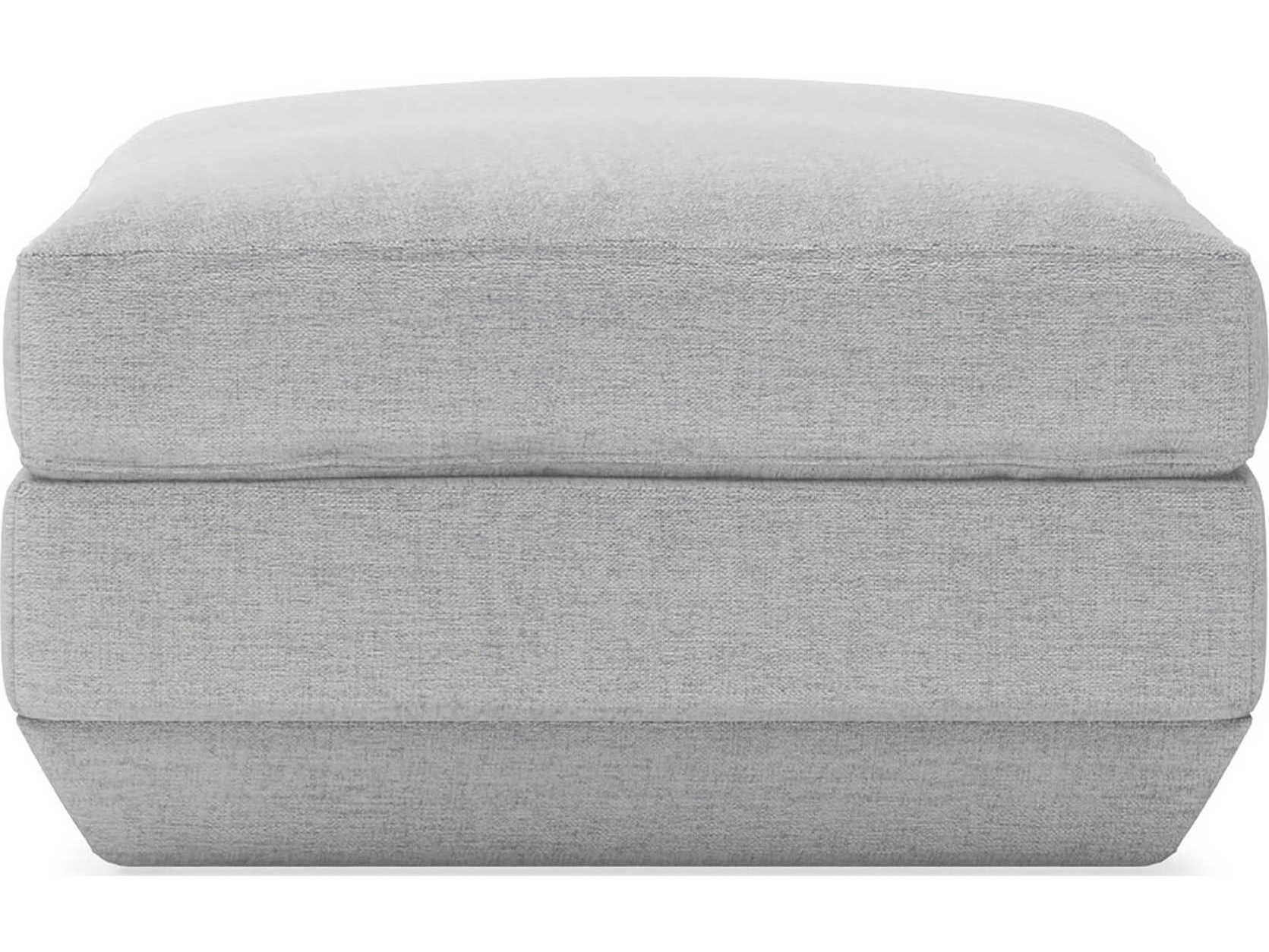 Gus* Modern Podium Bayview Silver Gray Upholstered Ottoman
