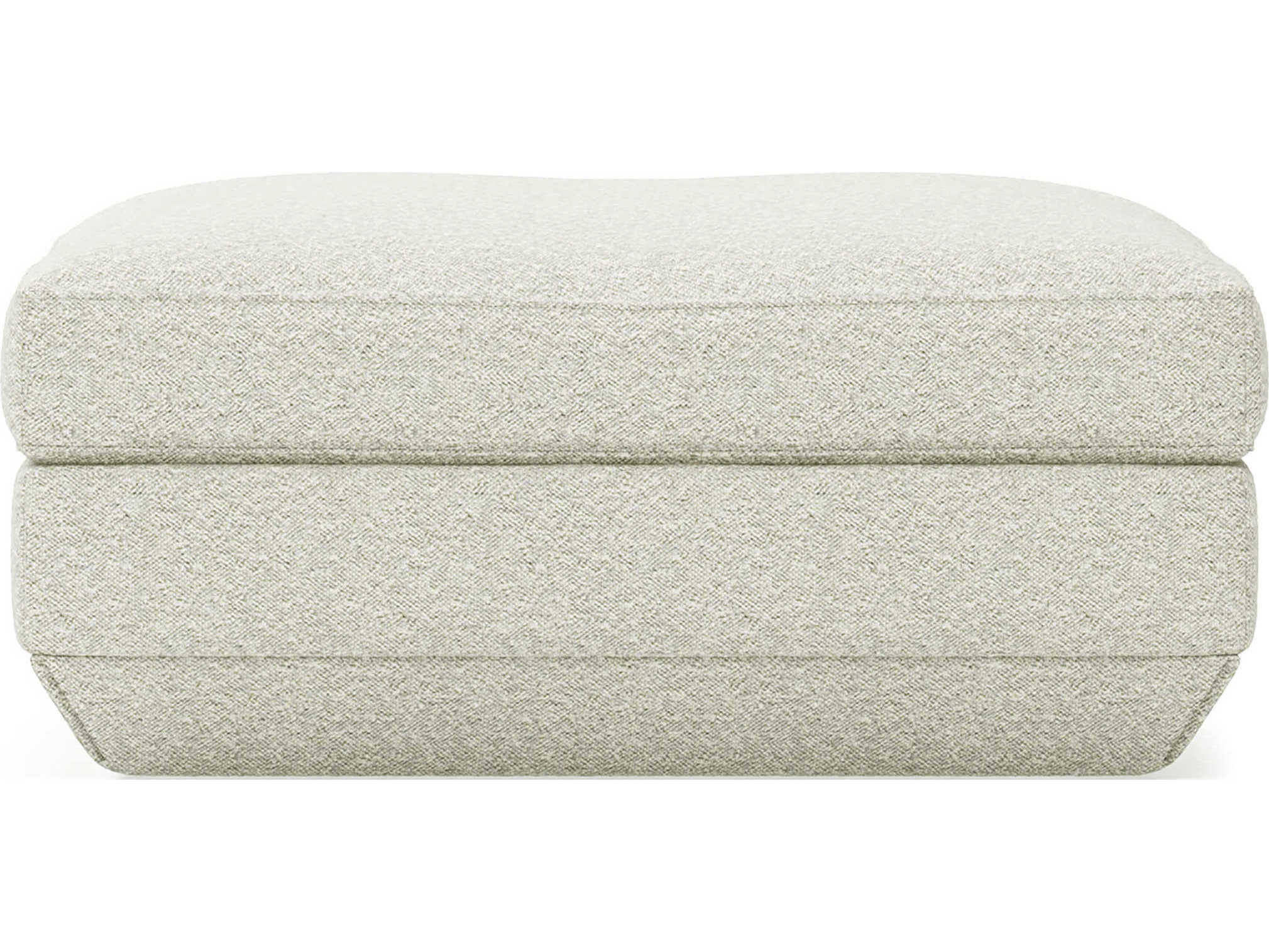 Gus* Modern Podium Copenhagen Fossil White Upholstered Ottoman