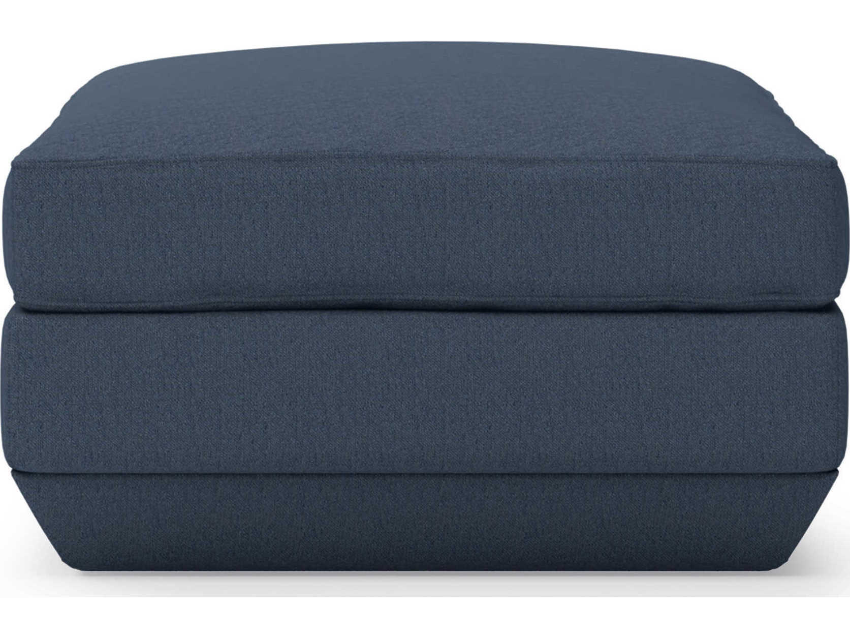 Gus* Modern Podium Hanson Navy Blue Upholstered Ottoman