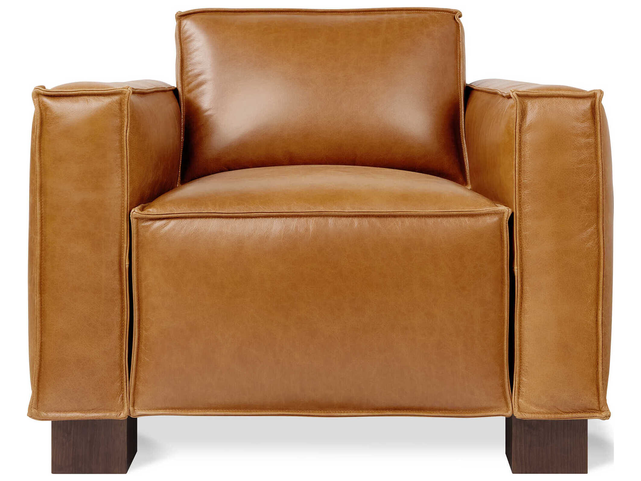Gus* Modern Cabot Tucson Sienna Brown Leather Accent Chair