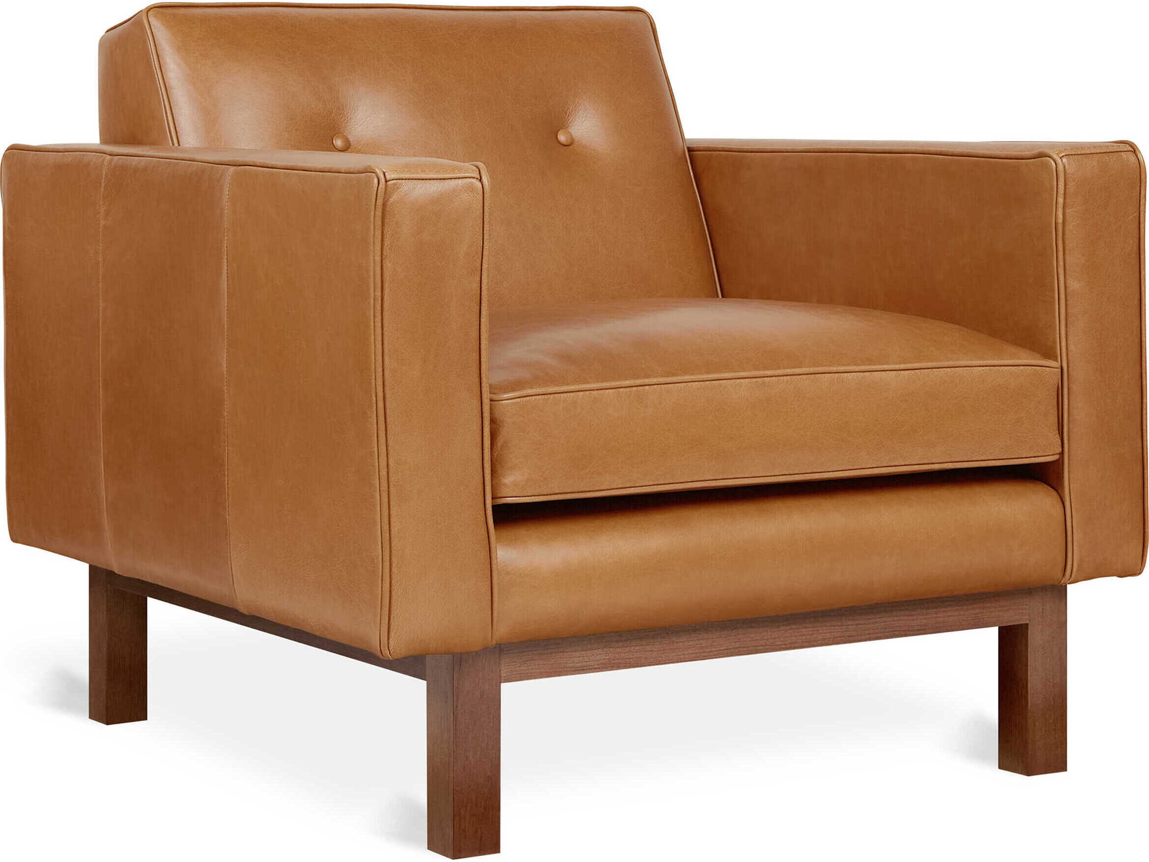 Gus* Modern Embassy Tucson Sienna Brown Leather Accent Chair