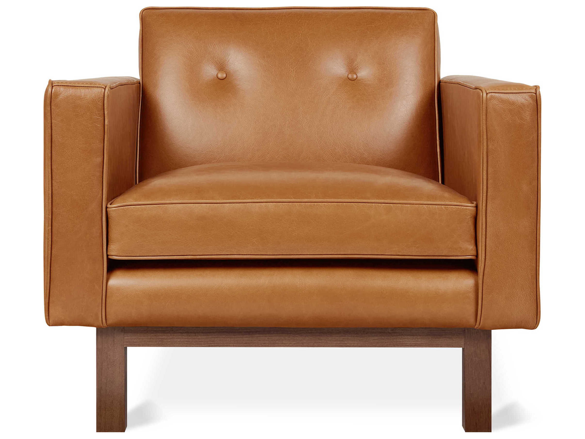 Gus* Modern Embassy Tucson Sienna Brown Leather Accent Chair