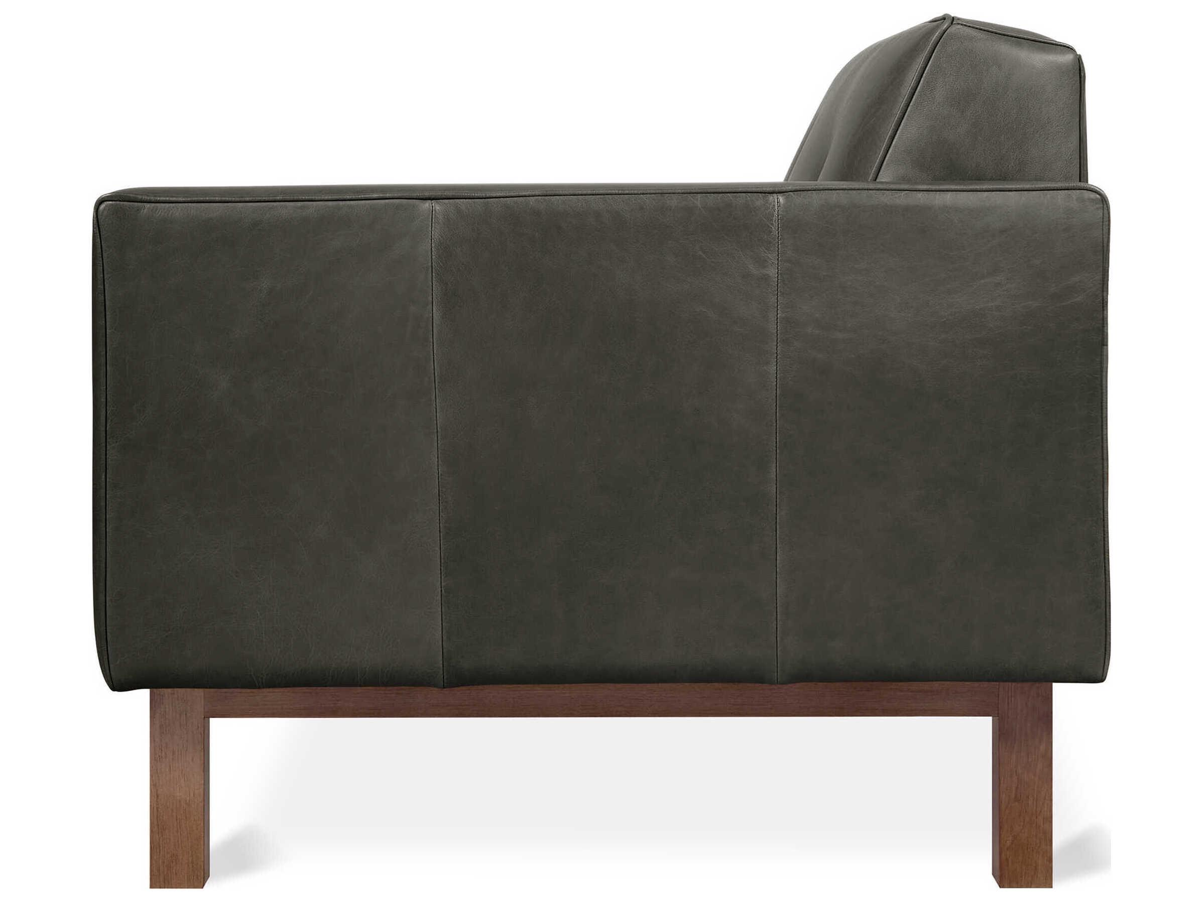 Gus* Modern Embassy Tucson Charcoal Black Leather Accent Chair