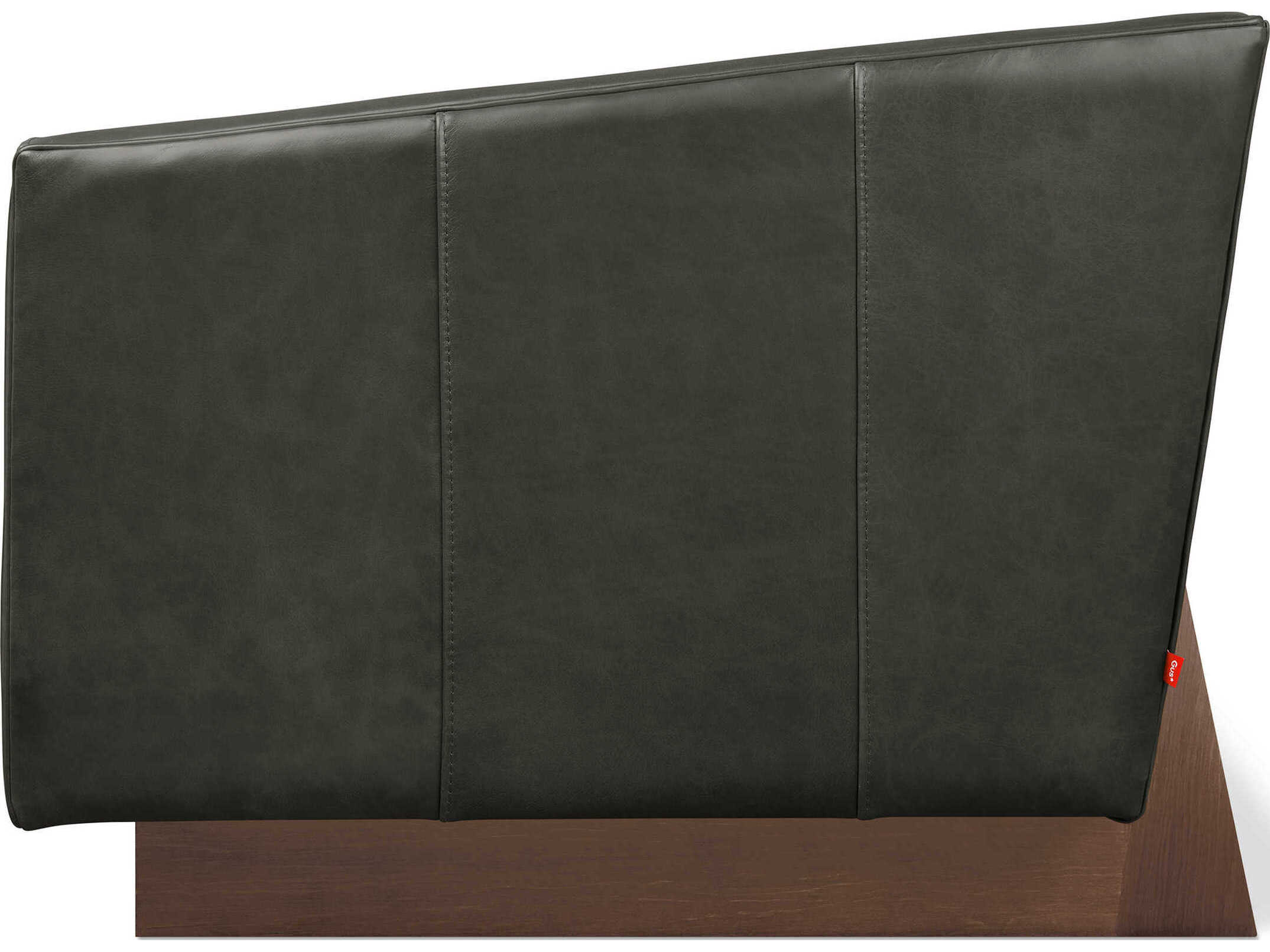 Gus* Modern Wallace Charcoal Black Leather Accent Chair