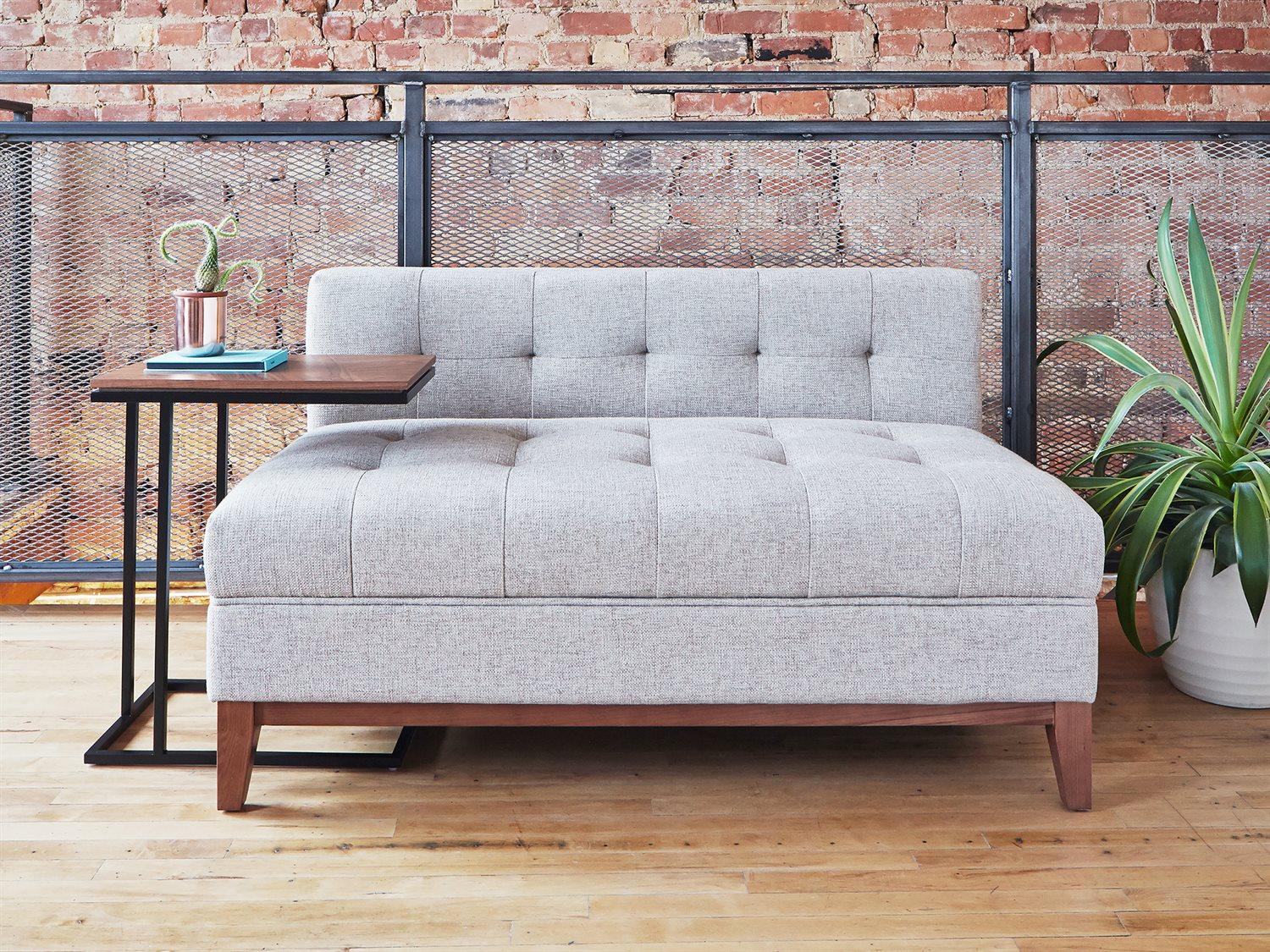 Gus* Modern Tobias Rectangular Wood Walnut Black End Table