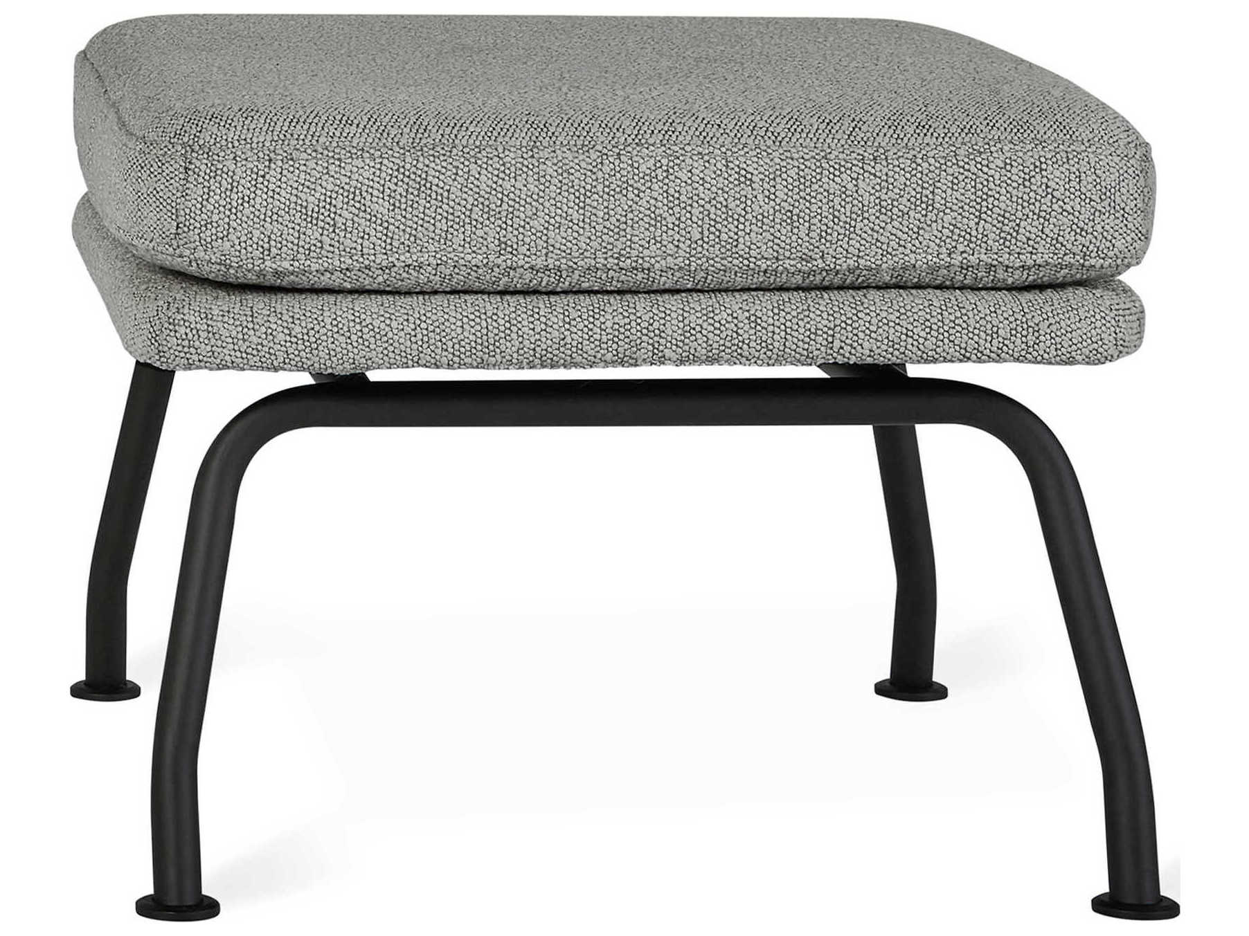 Gus* Modern Tallinn Copenhagen Iron Gray Upholstered Ottoman