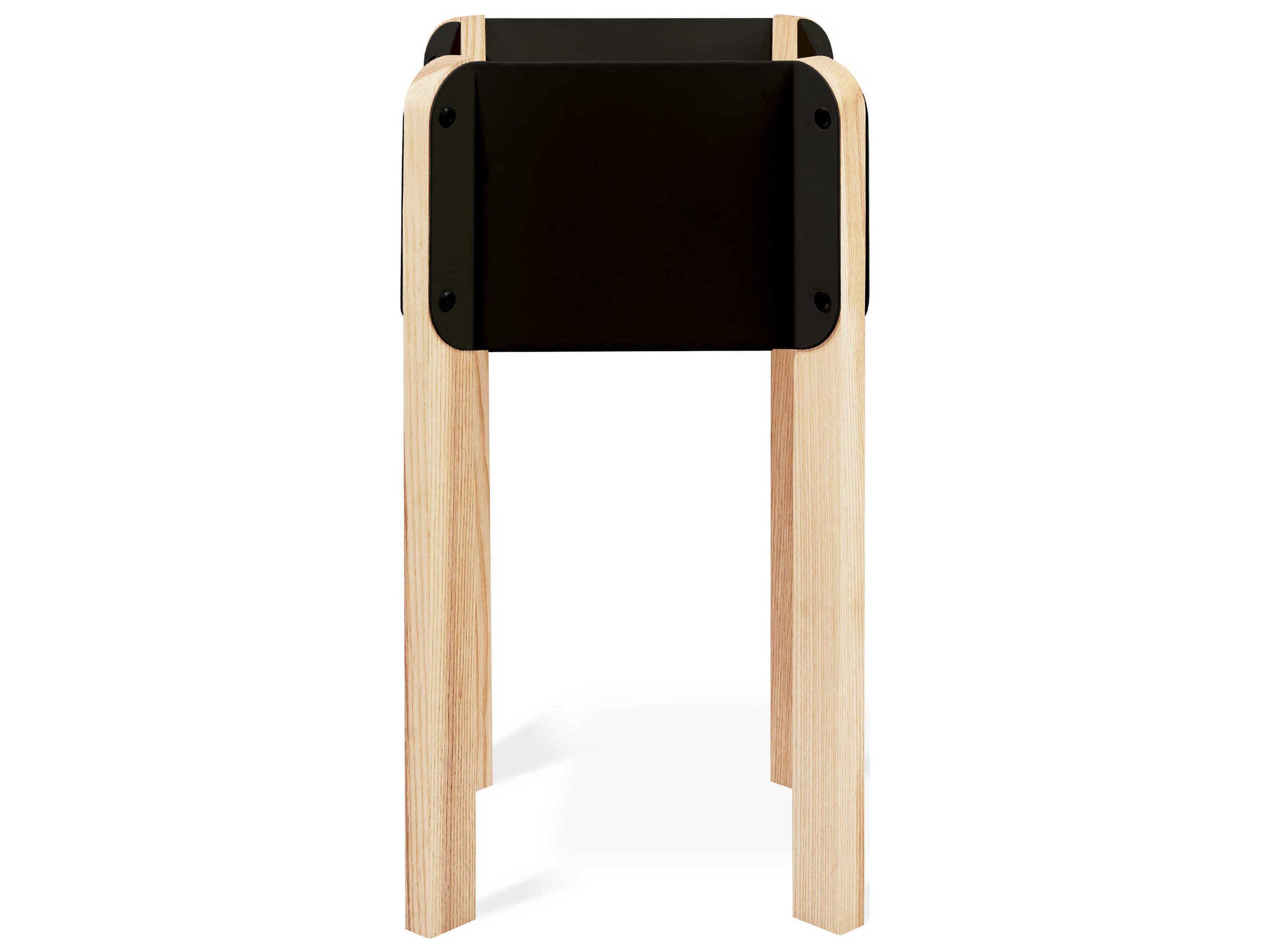 Gus* Modern Atrium Black / Ash Natural 22" High Plant Stand