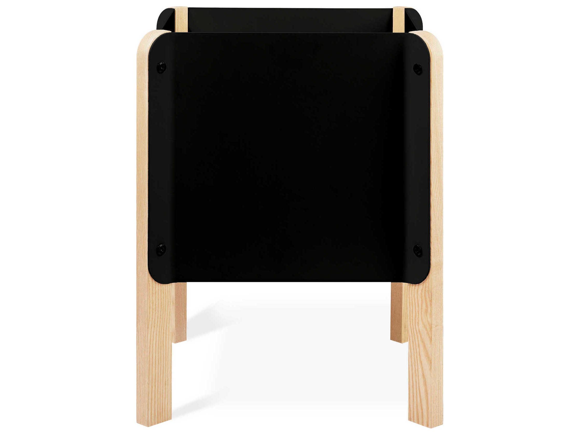 Gus* Modern Atrium Black / Ash Natural 19"" High Plant Stand