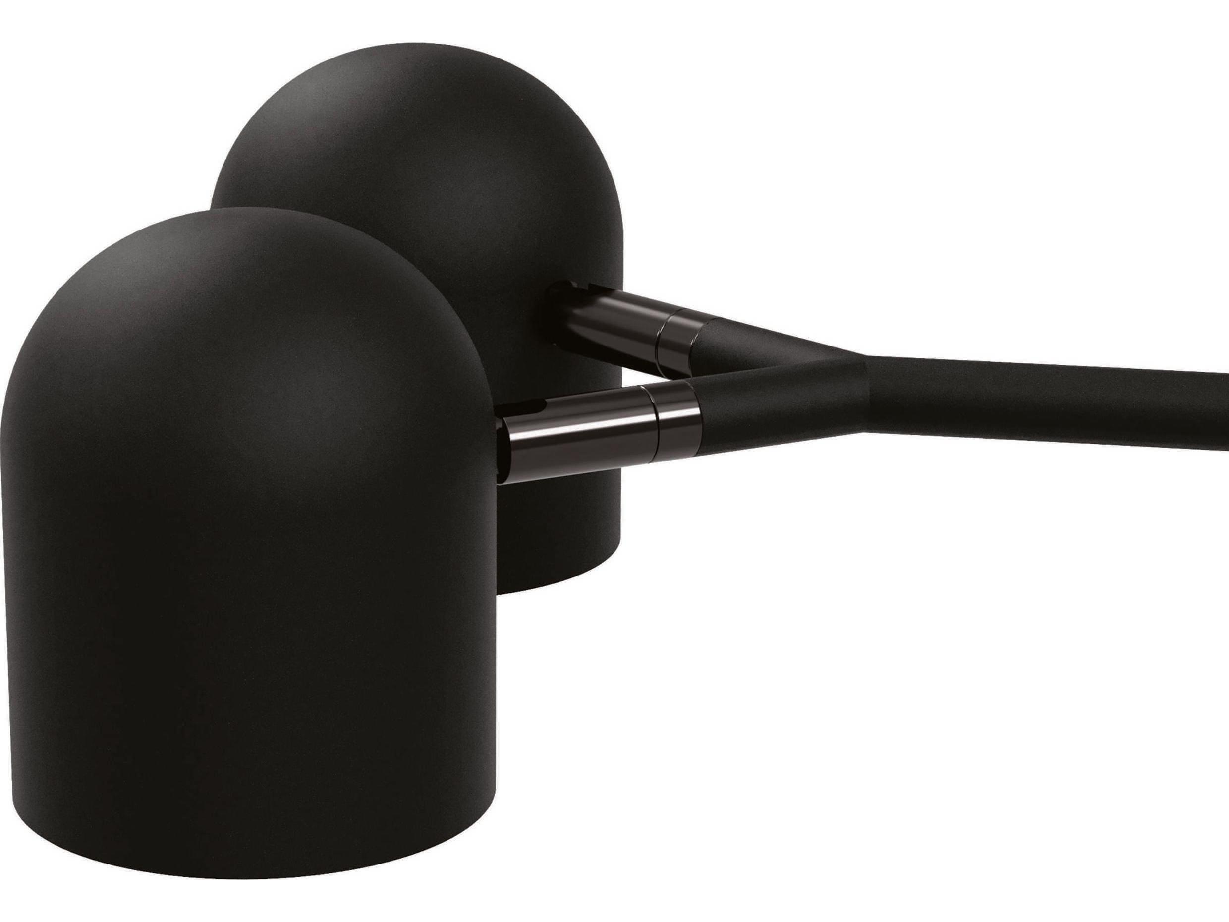 Gus* Modern Tandem 4-Light Black LED Dome Linear Island Pendant