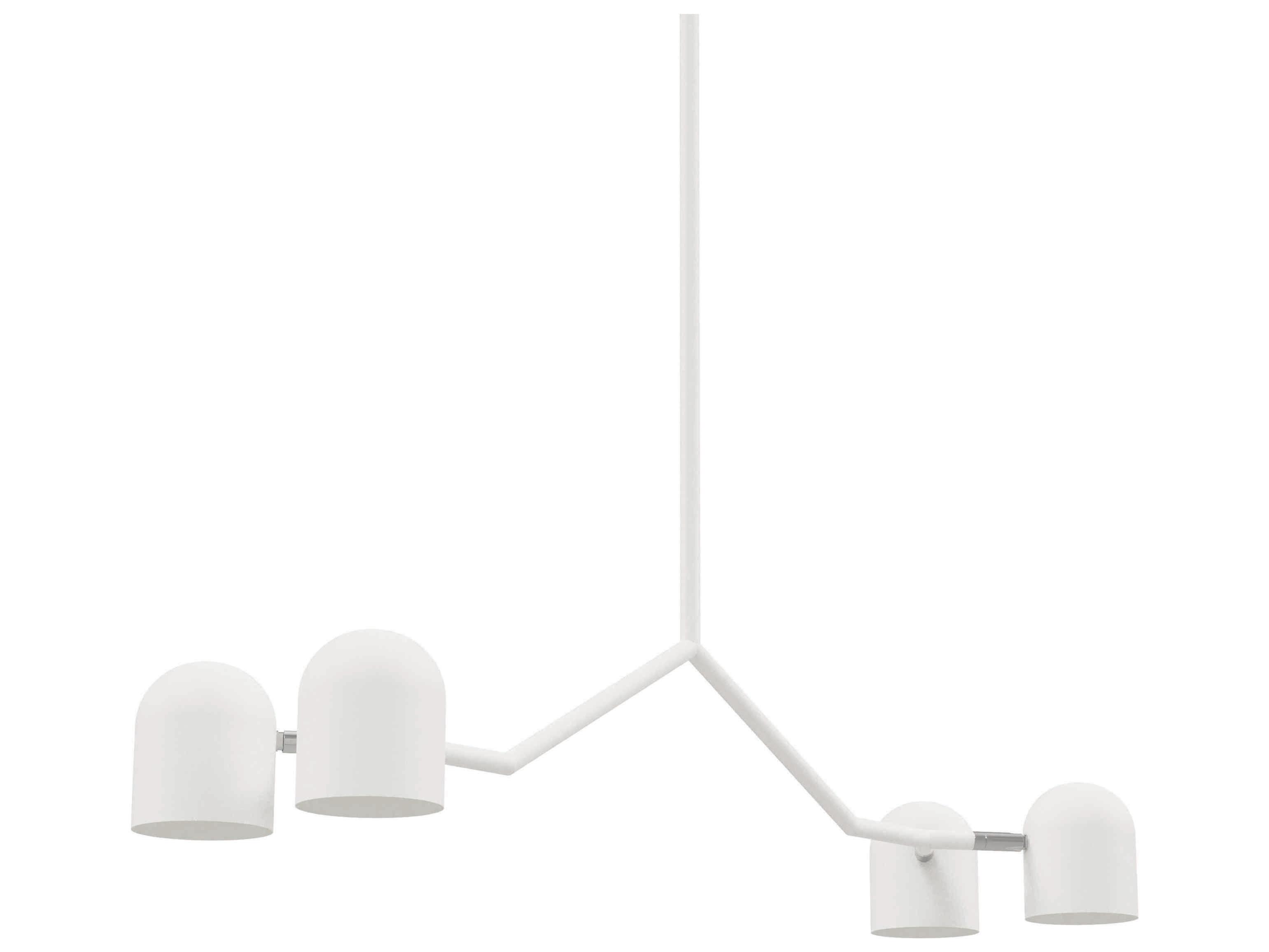 Gus* Modern Tandem 4-Light White LED Dome Linear Island Pendant