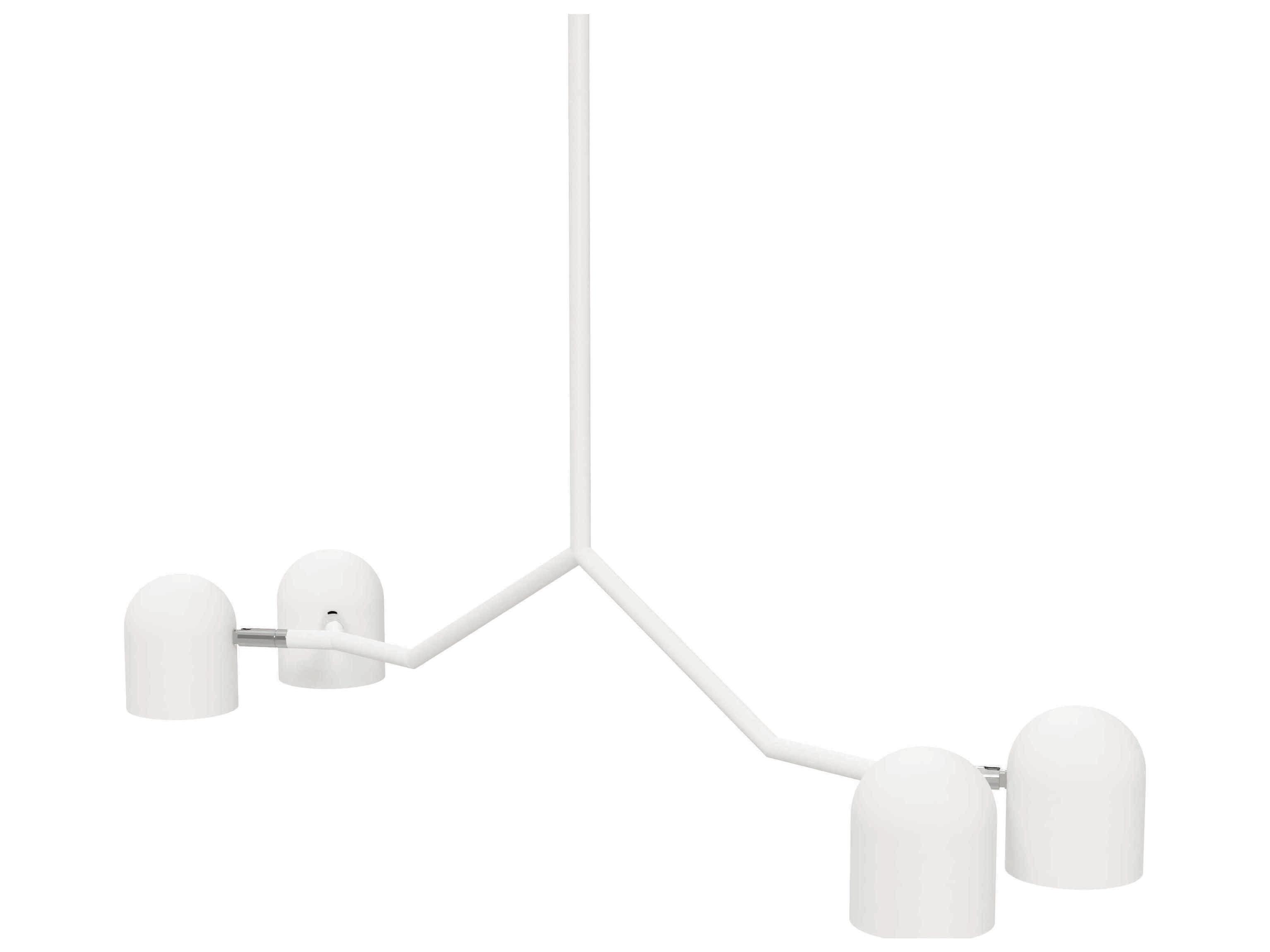 Gus* Modern Tandem 4-Light White LED Dome Linear Island Pendant